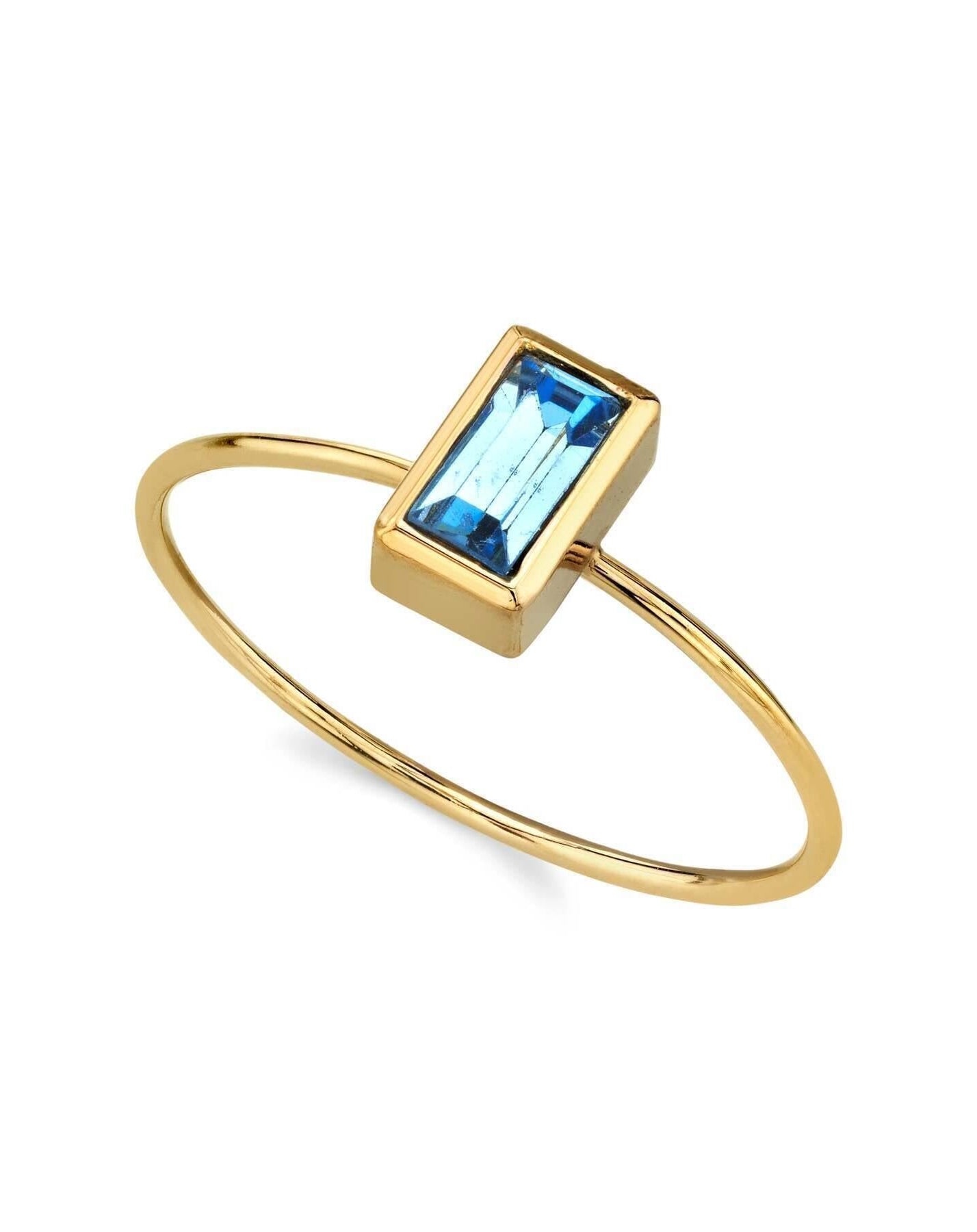 1928 Jewelry Rectangle Crystal Delicate Dainty Ring Size 7