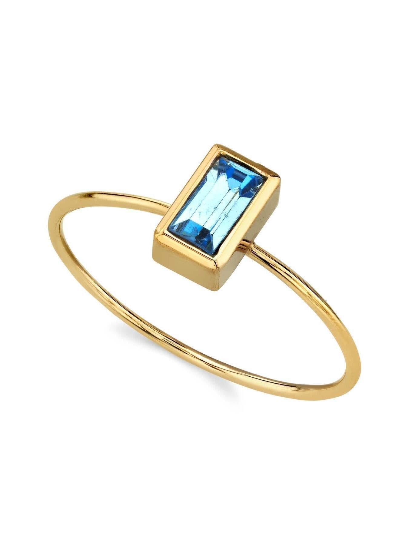 1928 Jewelry Rectangle Crystal Delicate Dainty Ring Size 7