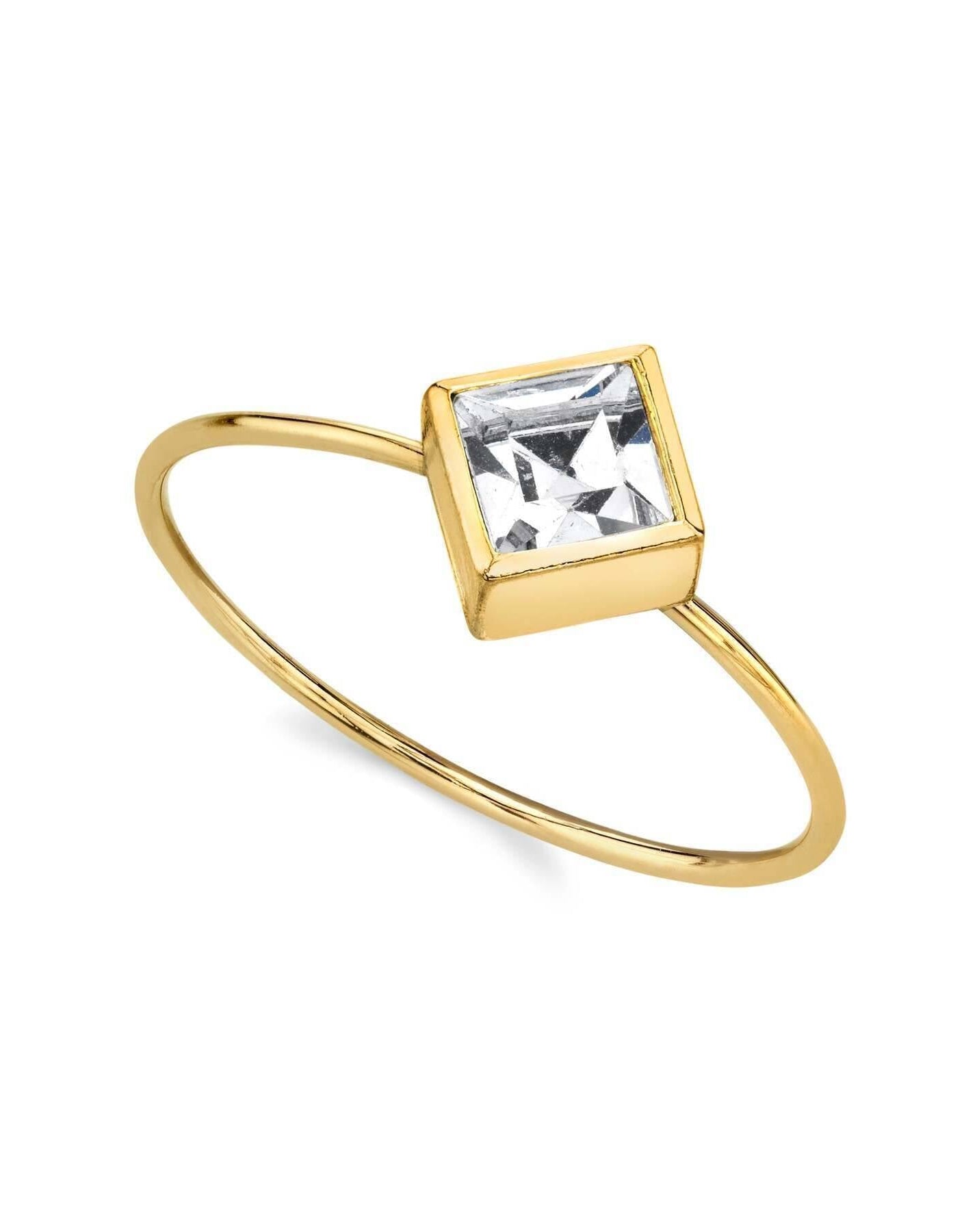 1928 Jewelry Diamond Shaped Crystal Dainty Ring Size 7