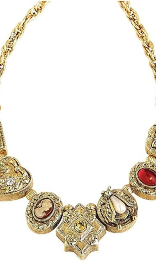 1928 Jewelry Carcanet Inspired Necklace 16" + 3" Extension