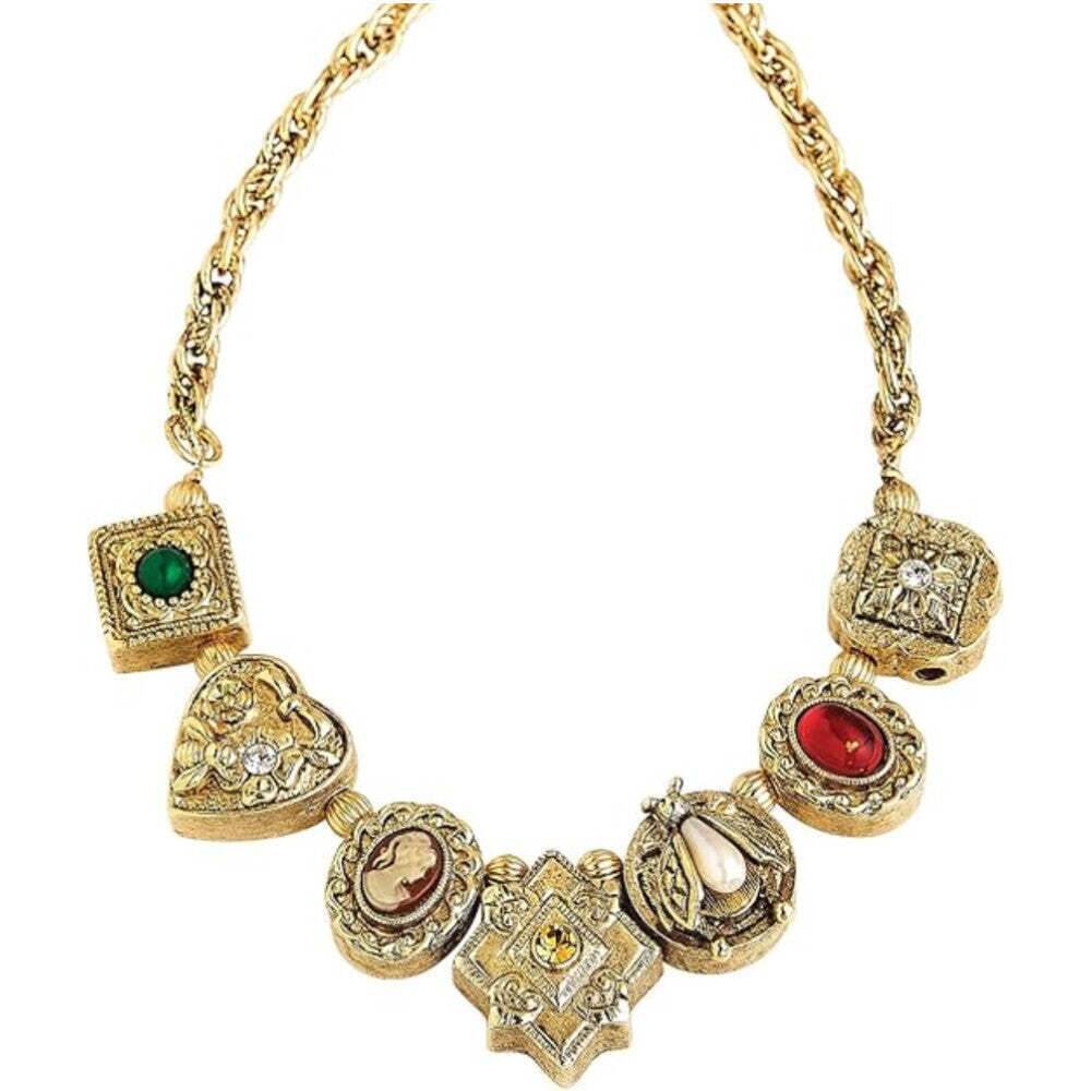 1928 Jewelry Carcanet Inspired Necklace 16" + 3" Extension