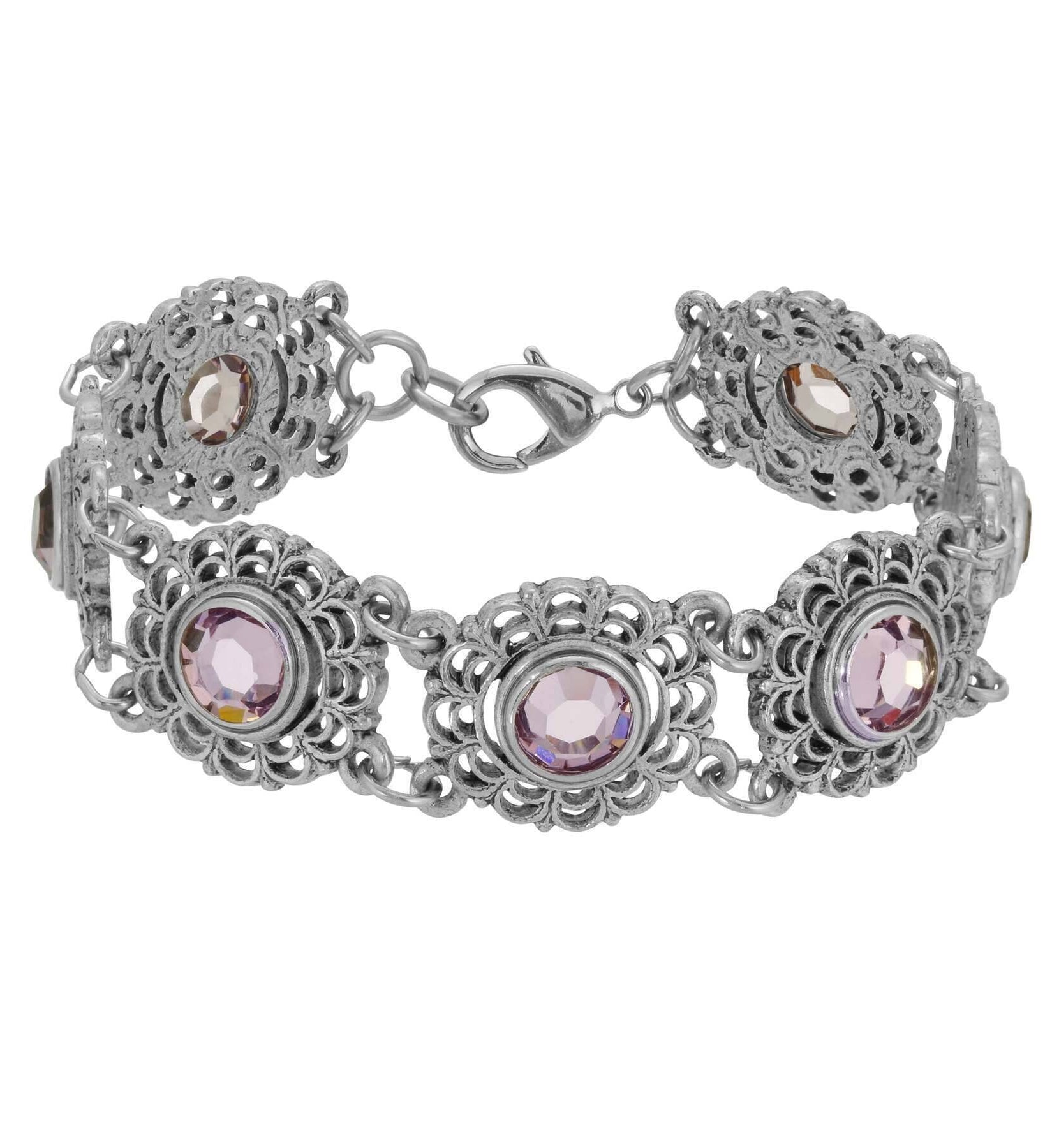 1928 Jewelry Decoratifs Austrian Crystal Link Bracelet