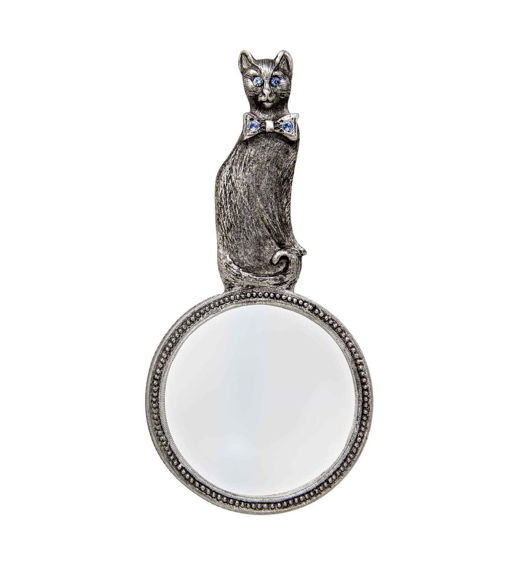 1928 Jewelry Light Sapphire Blue Crystal Cat Handheld Magnifying Glass - Magnification Power 1-2X