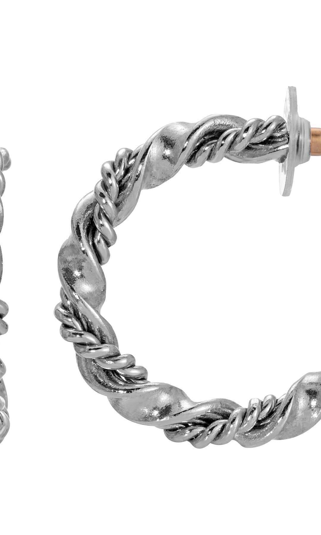 1928 Jewelry Twisted Fancy Hoop Earrings