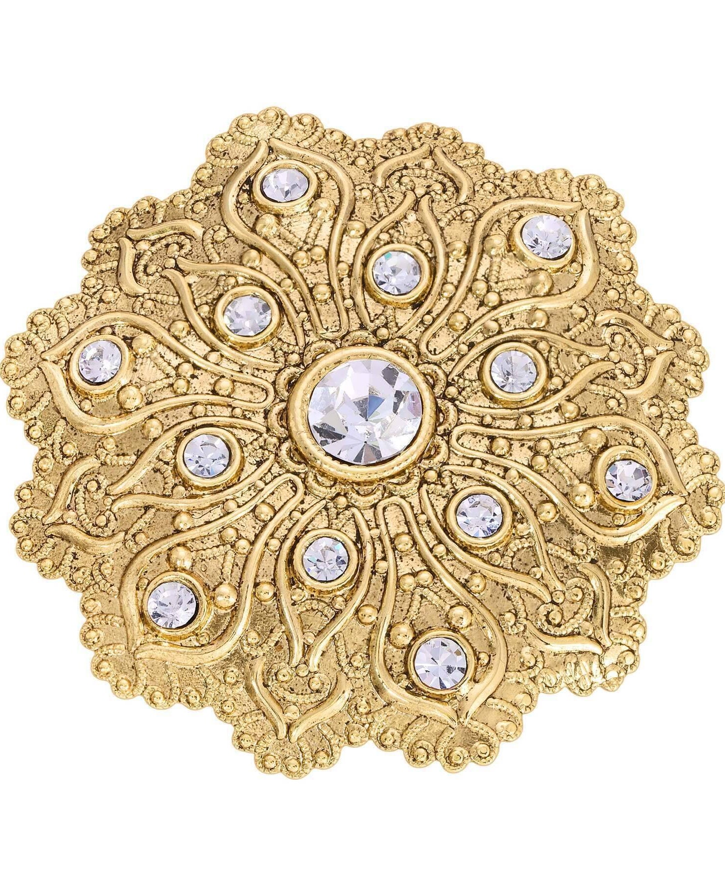 1928 Jewelry Imperial Flower Crystal Brooch