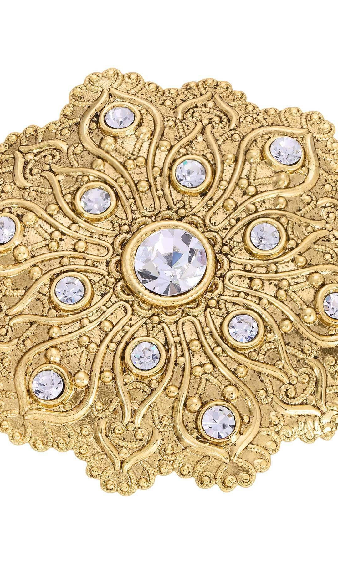 1928 Jewelry Imperial Flower Crystal Brooch