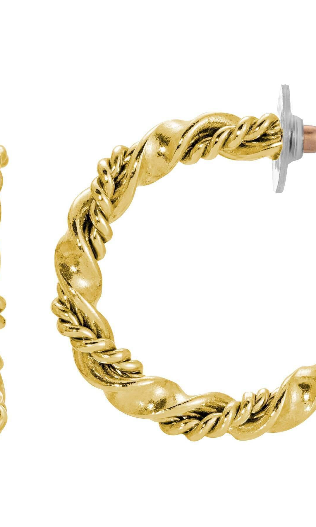 1928 Jewelry Twisted Fancy Hoop Earrings