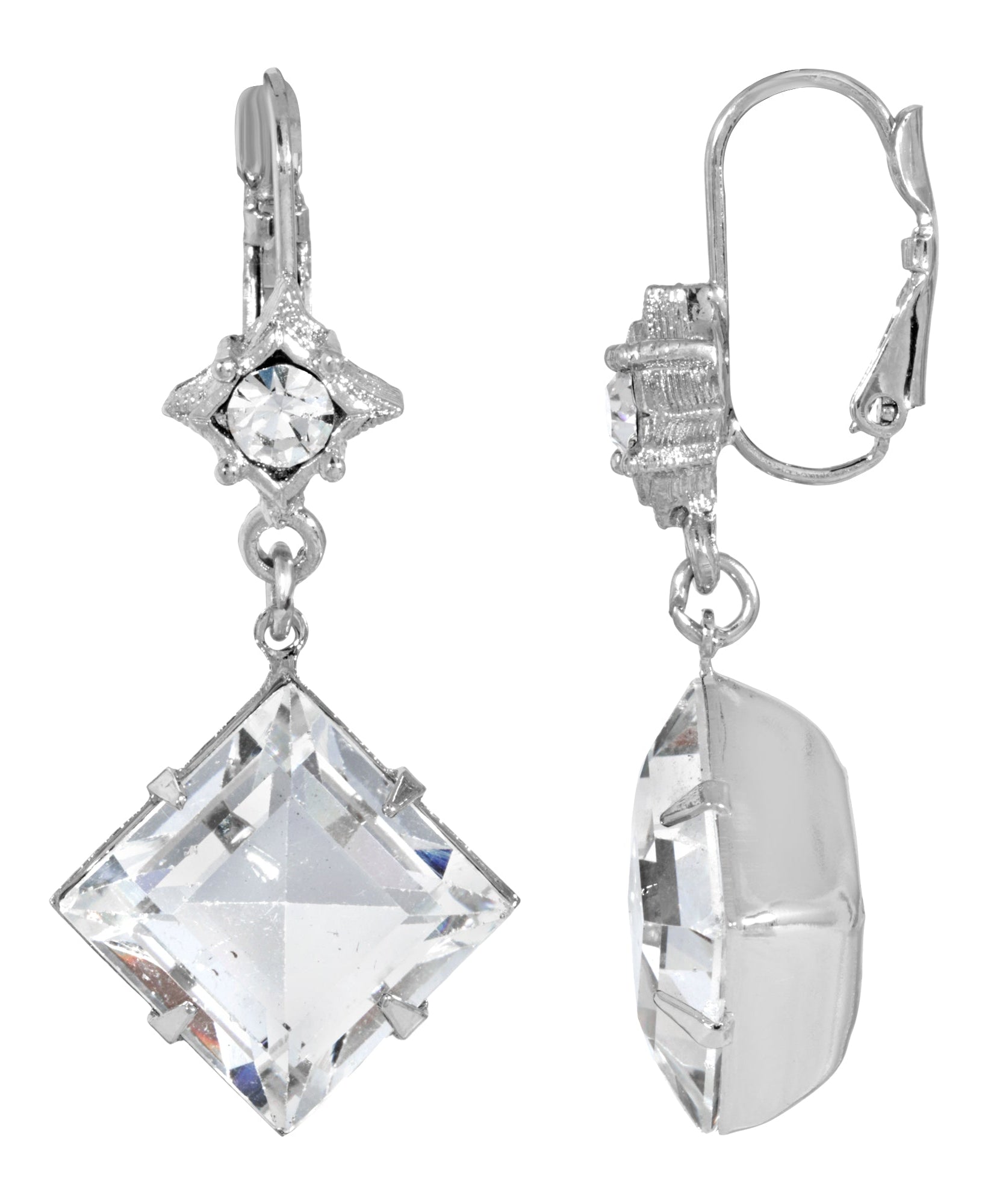 1928 Jewelry Crystal Austrian Drop Earrings