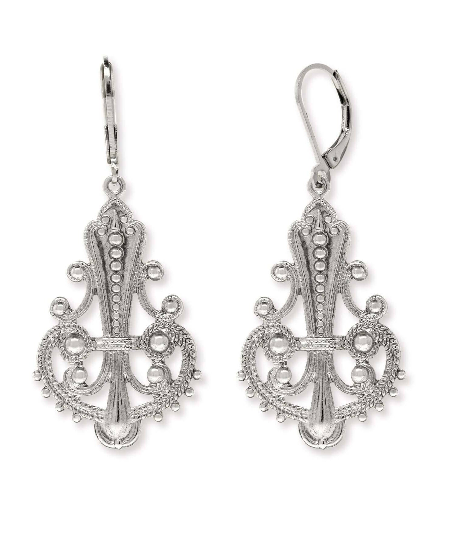 1928 Jewelry Royal Filigree Ornamental Drop Earrings