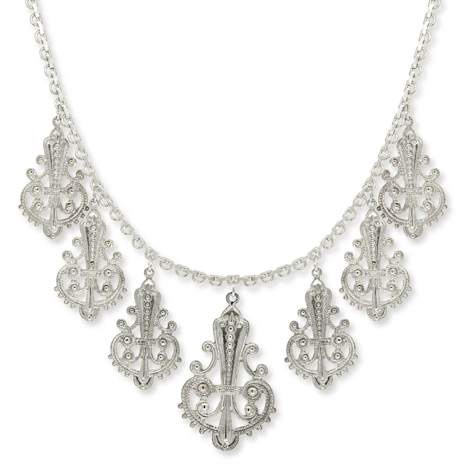 1928 Jewelry Royal Filigree Ornamental Drop Necklace 16" + 3" Extender