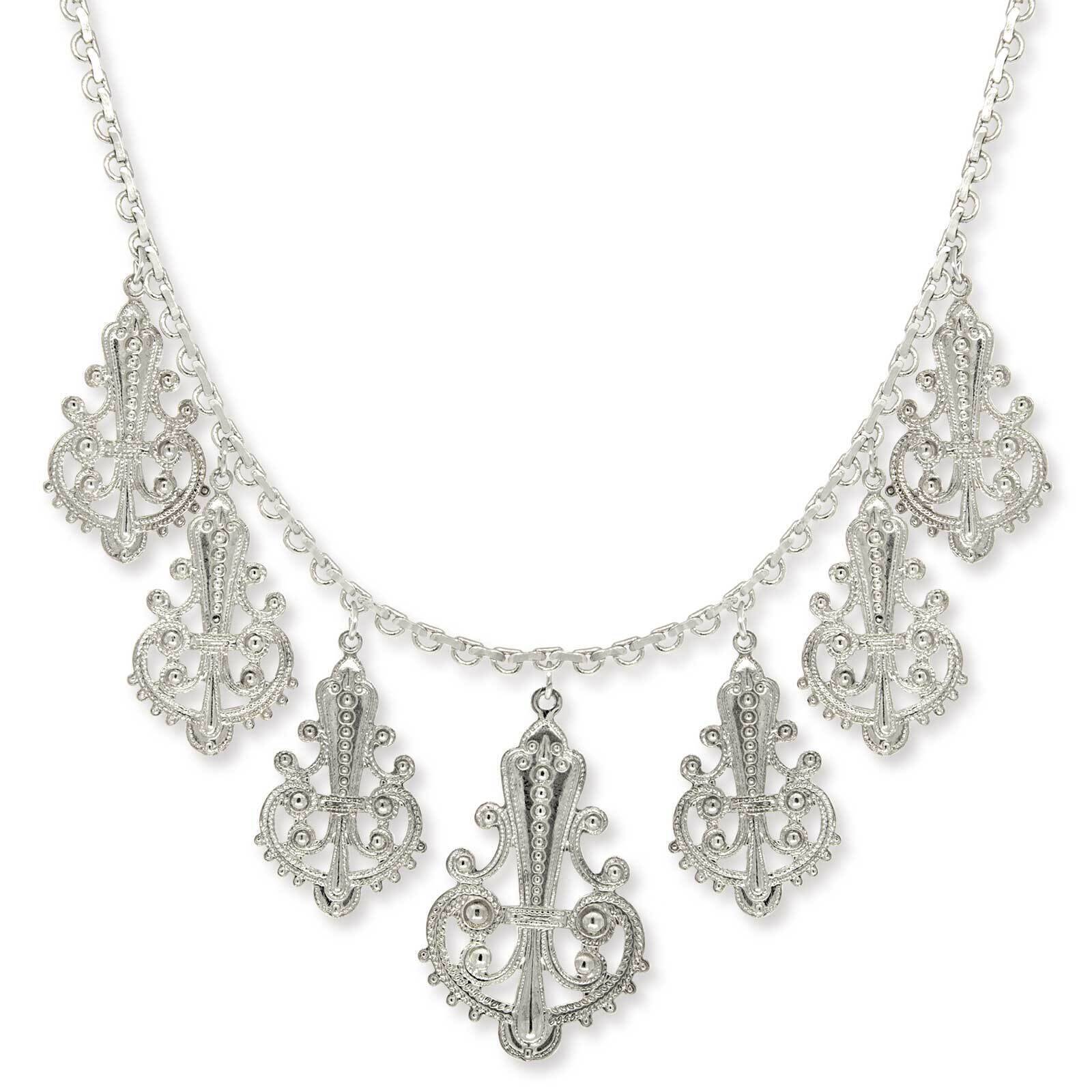 1928 Jewelry Royal Filigree Ornamental Drop Necklace 16" + 3" Extender