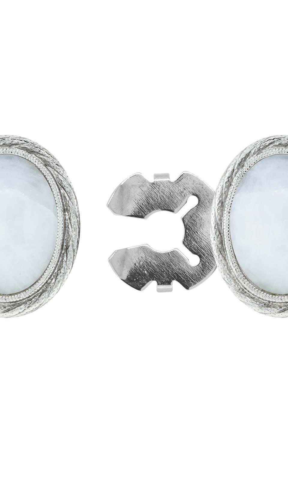 1928 Jewelry CUFF IT!¨ Cufflinks Genuine Stone Oval Button Cover