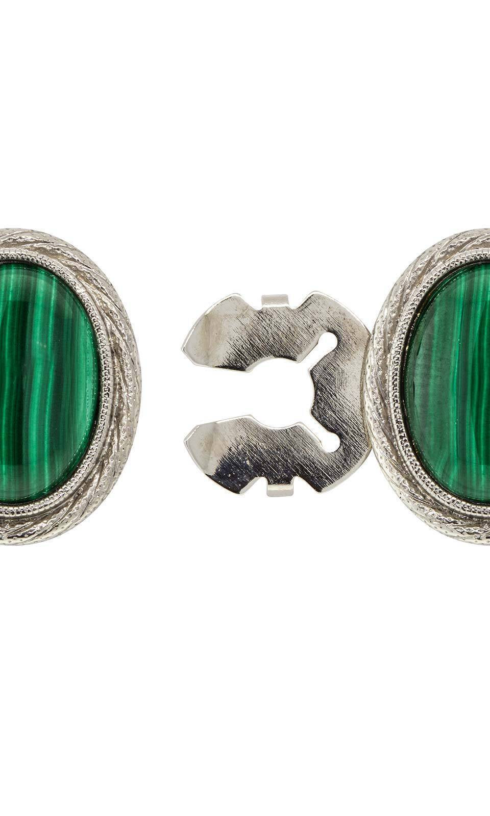 1928 Jewelry CUFF IT!¨ Cufflinks Genuine Stone Oval Button Cover