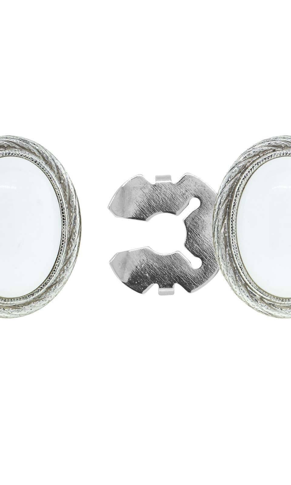 1928 Jewelry CUFF IT!¨ Cufflinks Genuine Stone Oval Button Cover