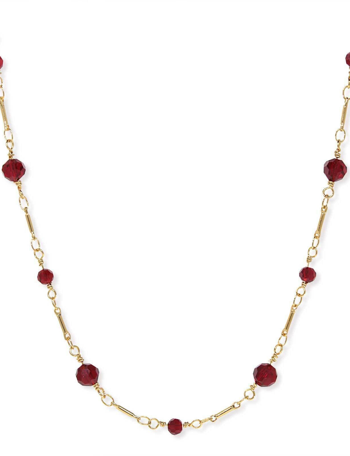 1928 Jewelry Celestial Grace Glass Beaded Chain Necklace 16"