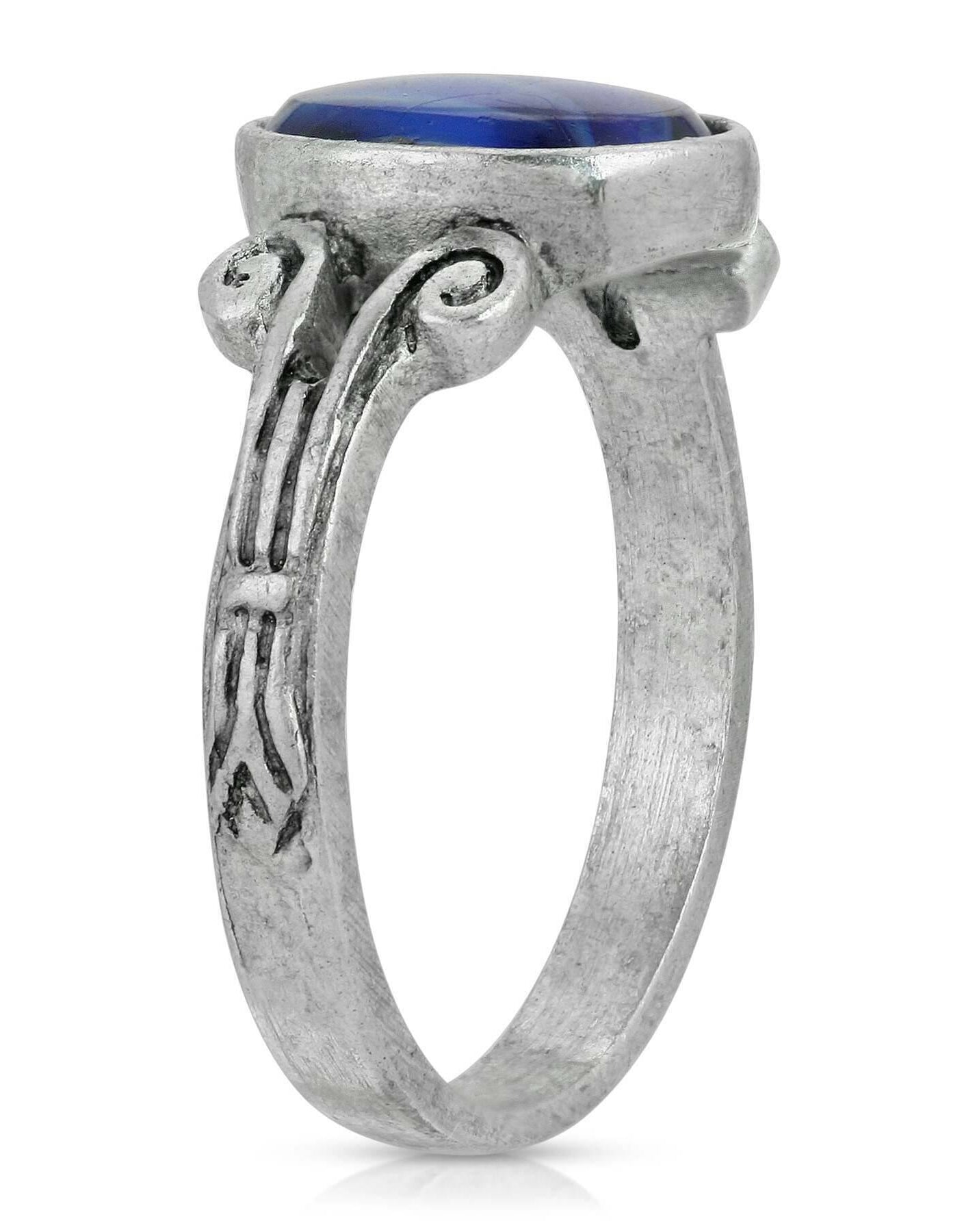 1928 Jewelry Round Blue Center Size 7 Ring