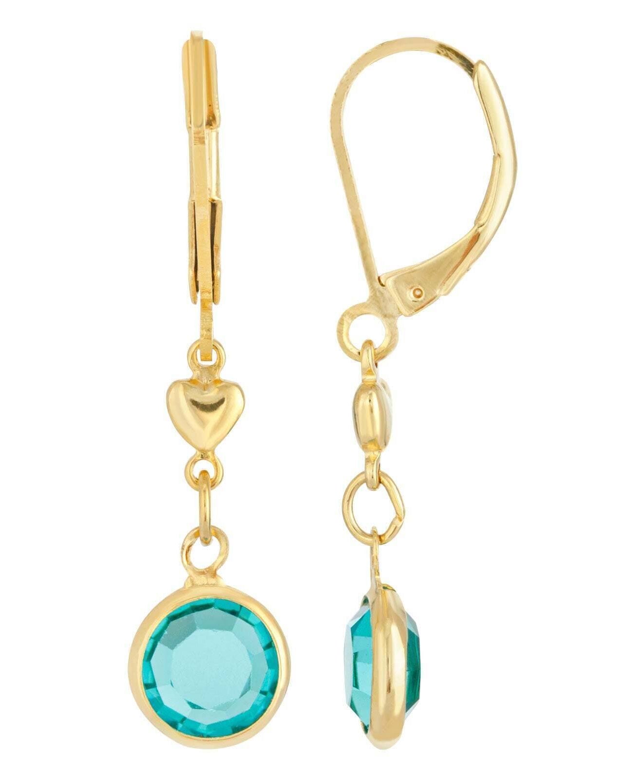 1928 Jewelry Channel Crystal And Heart Drop Earrings