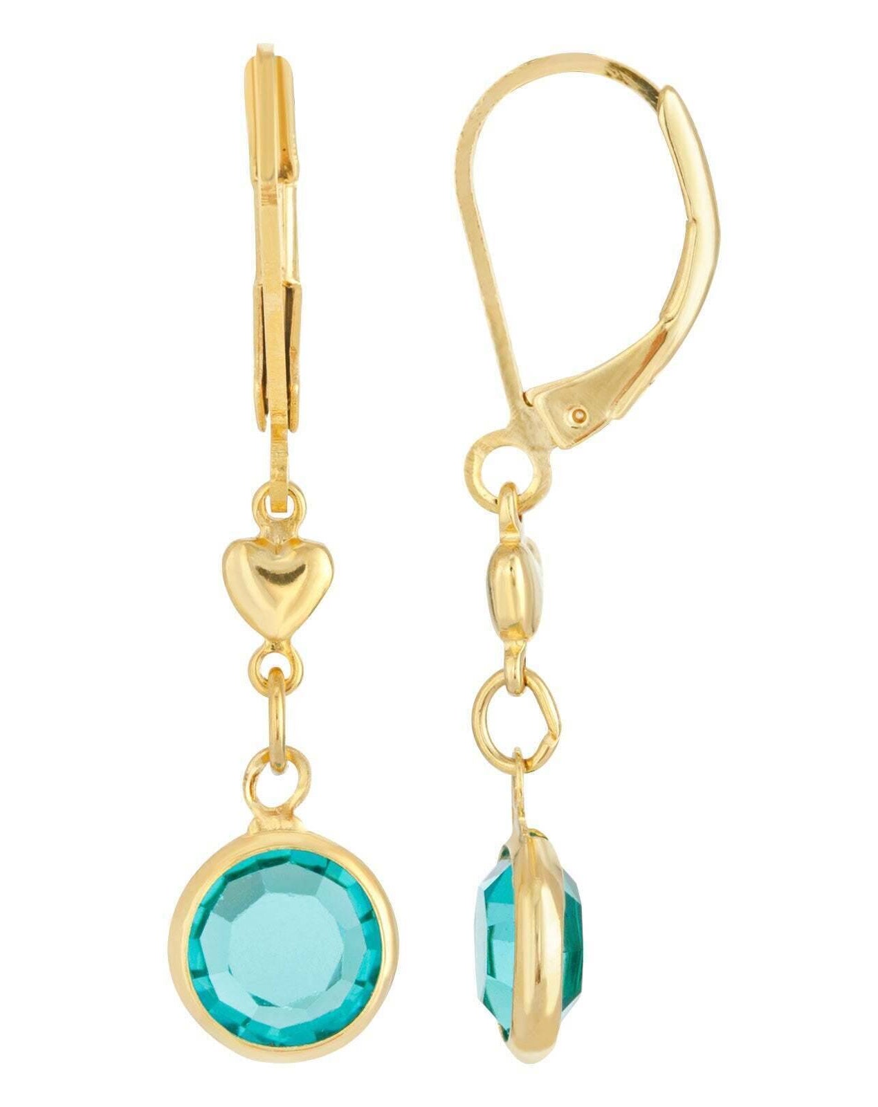 1928 Jewelry Channel Crystal And Heart Drop Earrings