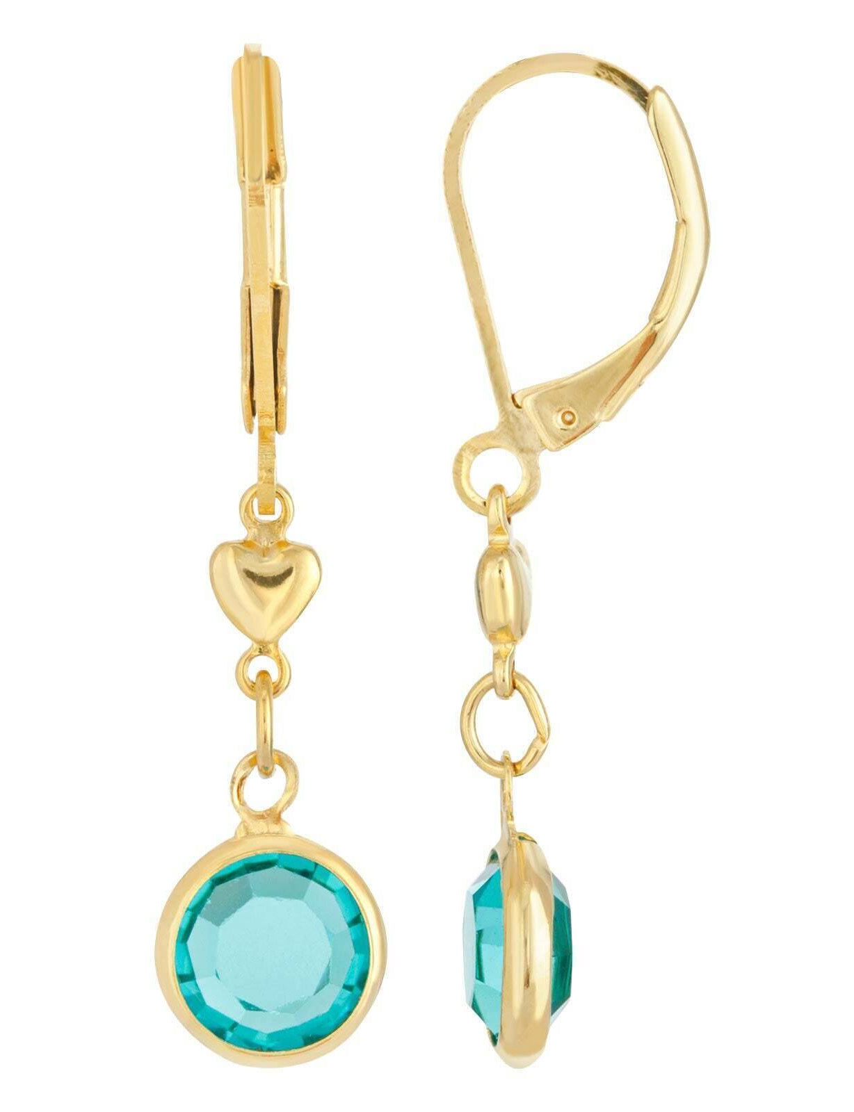 1928 Jewelry Channel Crystal And Heart Drop Earrings