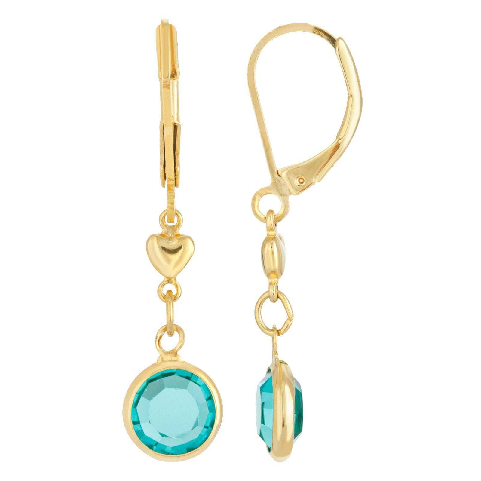 1928 Jewelry Channel Crystal And Heart Drop Earrings