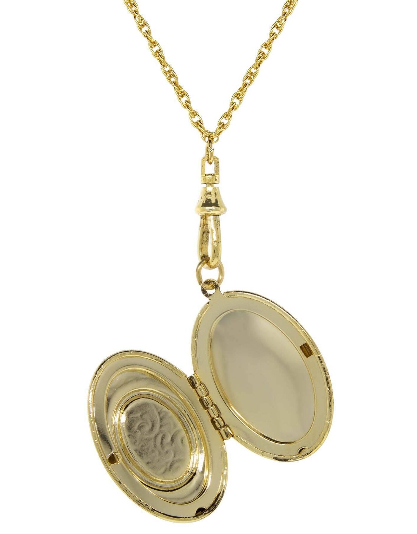 1928 Jewelry Victorian Reflections Carnelian & Ivory Cameo Swivel Locket Necklace 28"