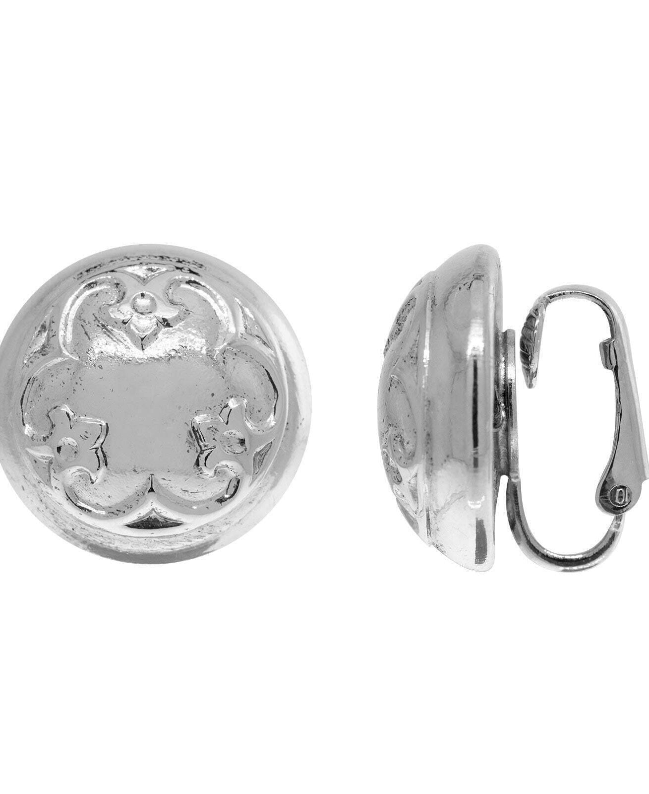 1928 Jewelry Petite Round Classic Clip On Earrings