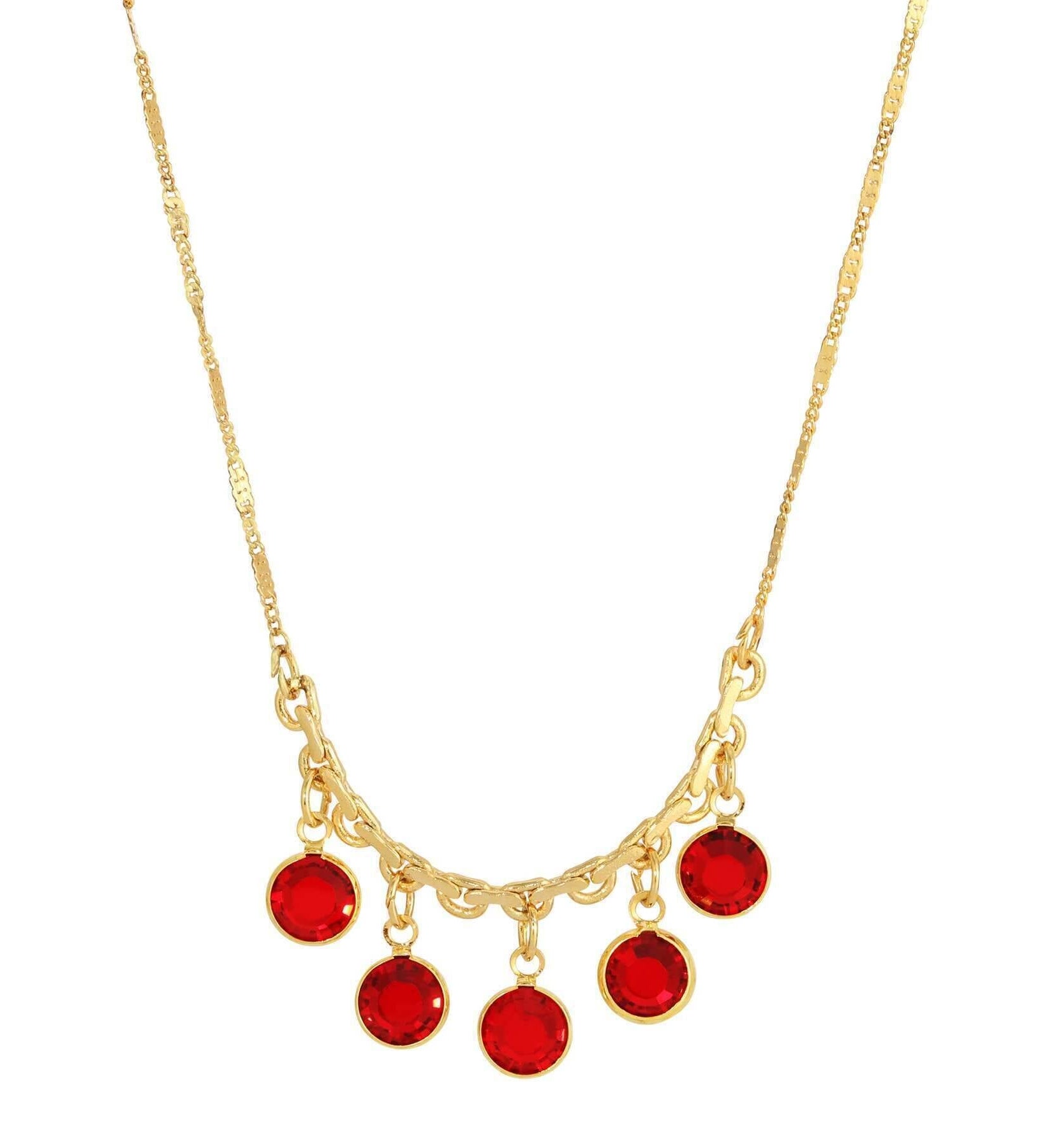 1928 Jewelry Austrian Channel Crystal Fancy Necklace 16"