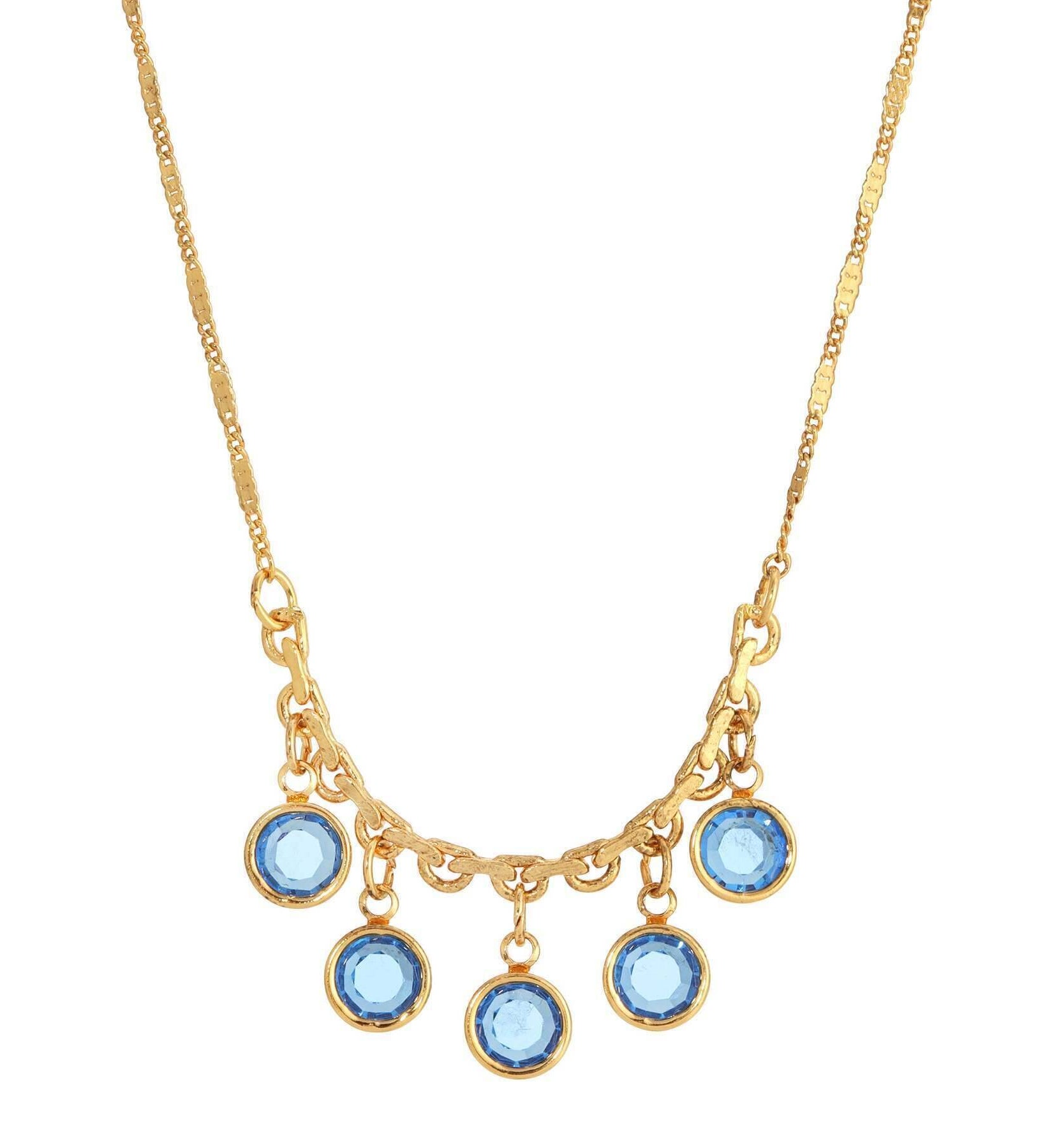 1928 Jewelry Austrian Channel Crystal Fancy Necklace 16"