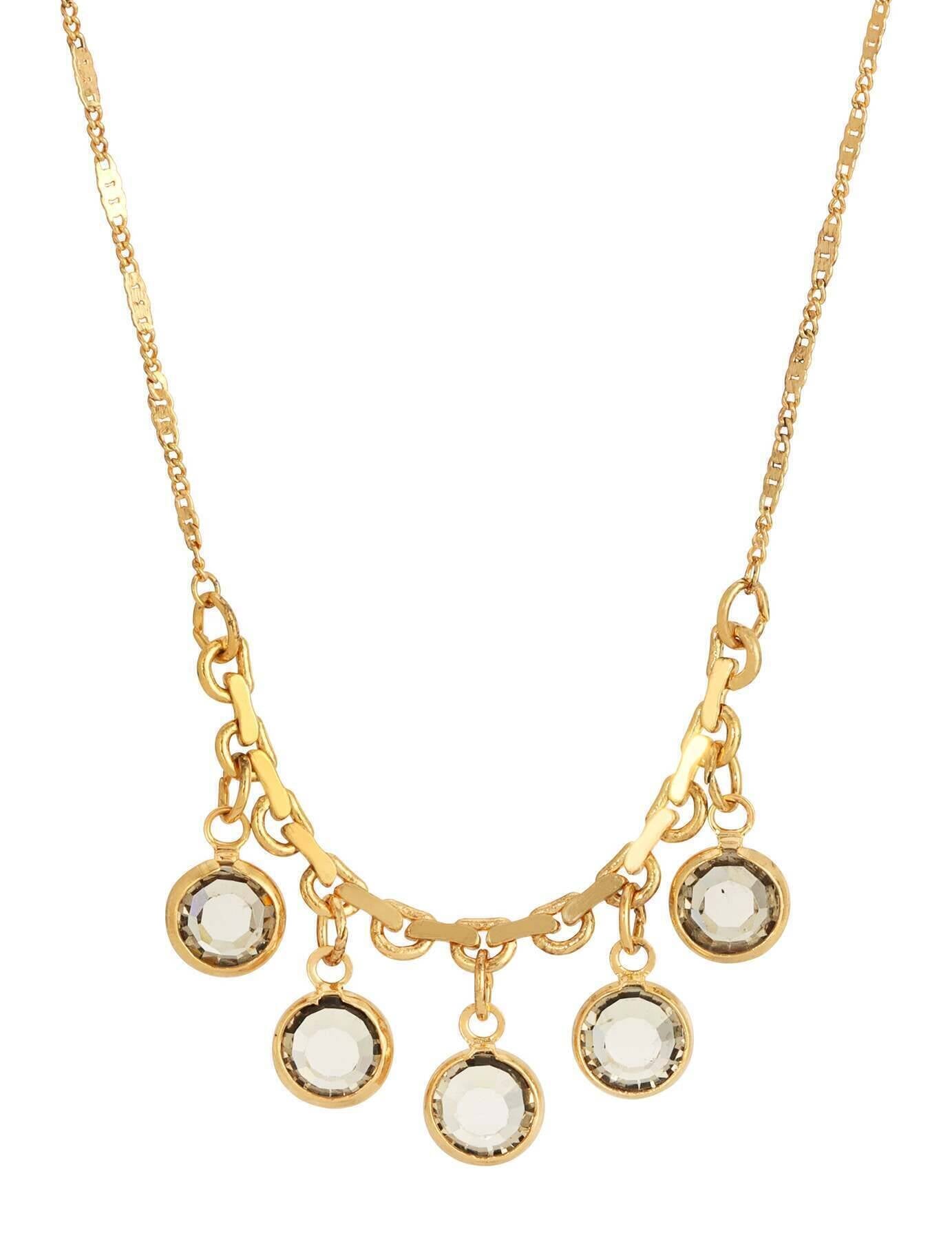 1928 Jewelry Austrian Channel Crystal Fancy Necklace 16"