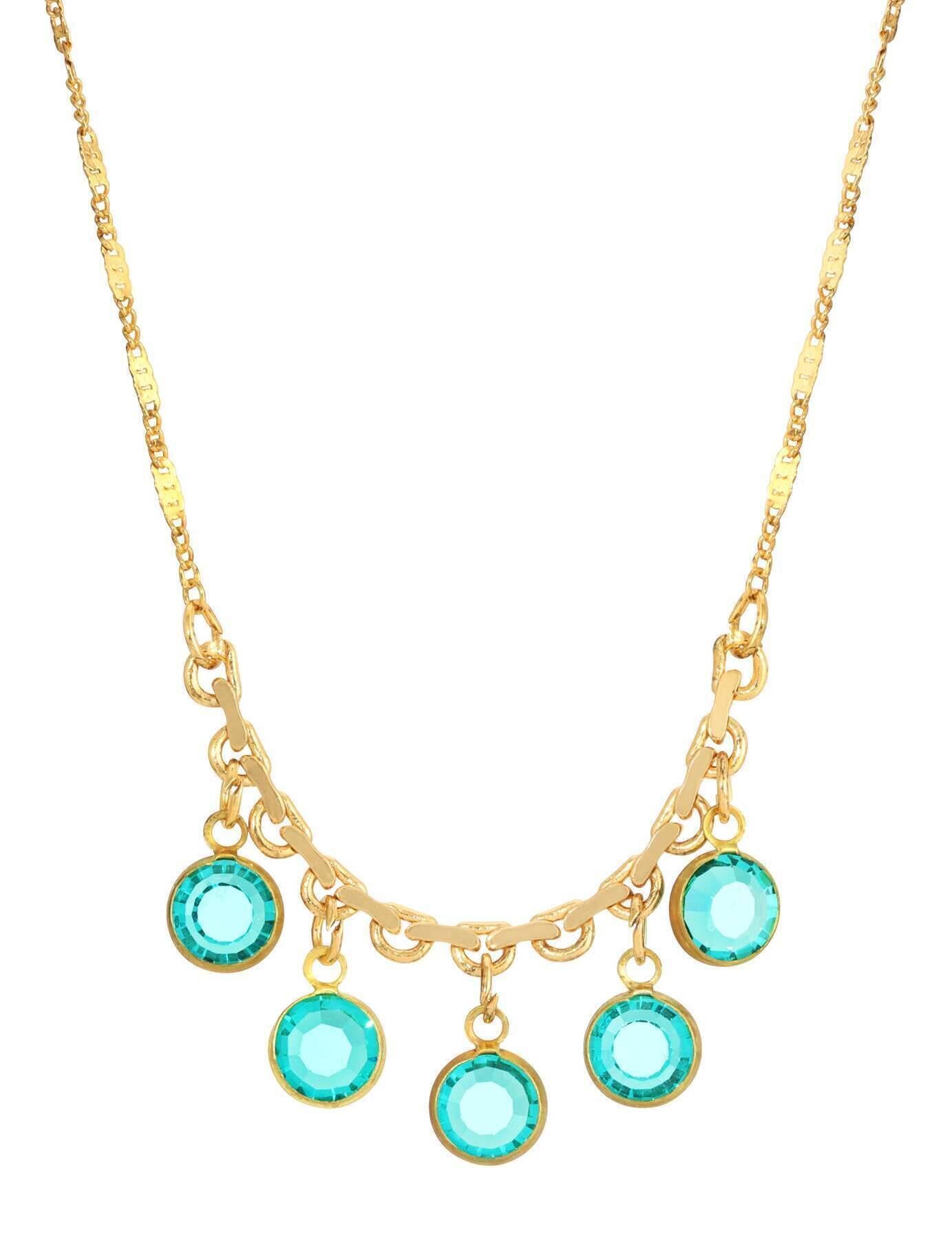 1928 Jewelry Austrian Channel Crystal Fancy Necklace 16"