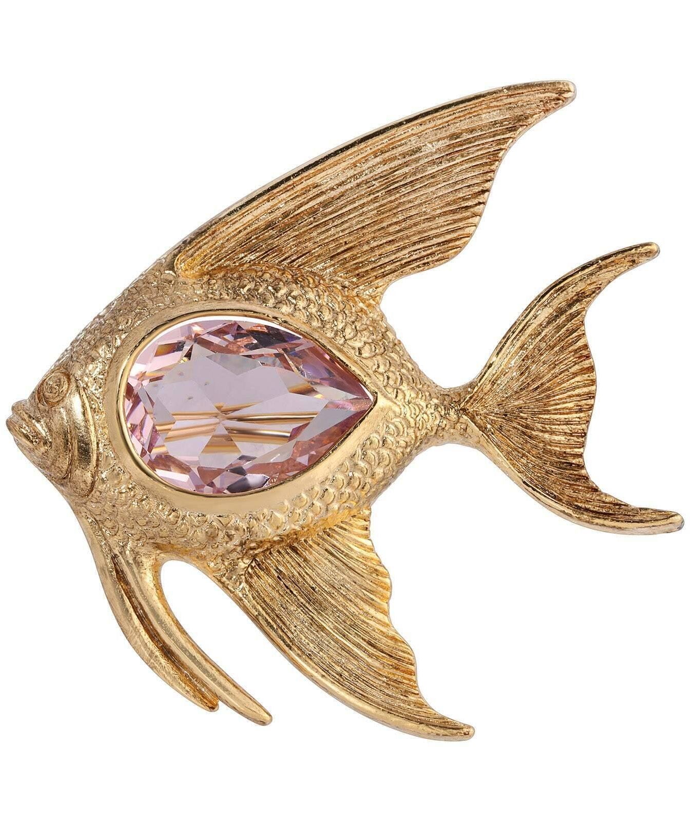 1928 Jewelry Crystal Angel Fish Pin