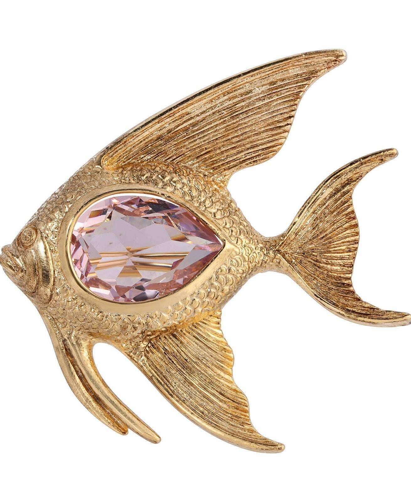 1928 Jewelry Crystal Angel Fish Pin