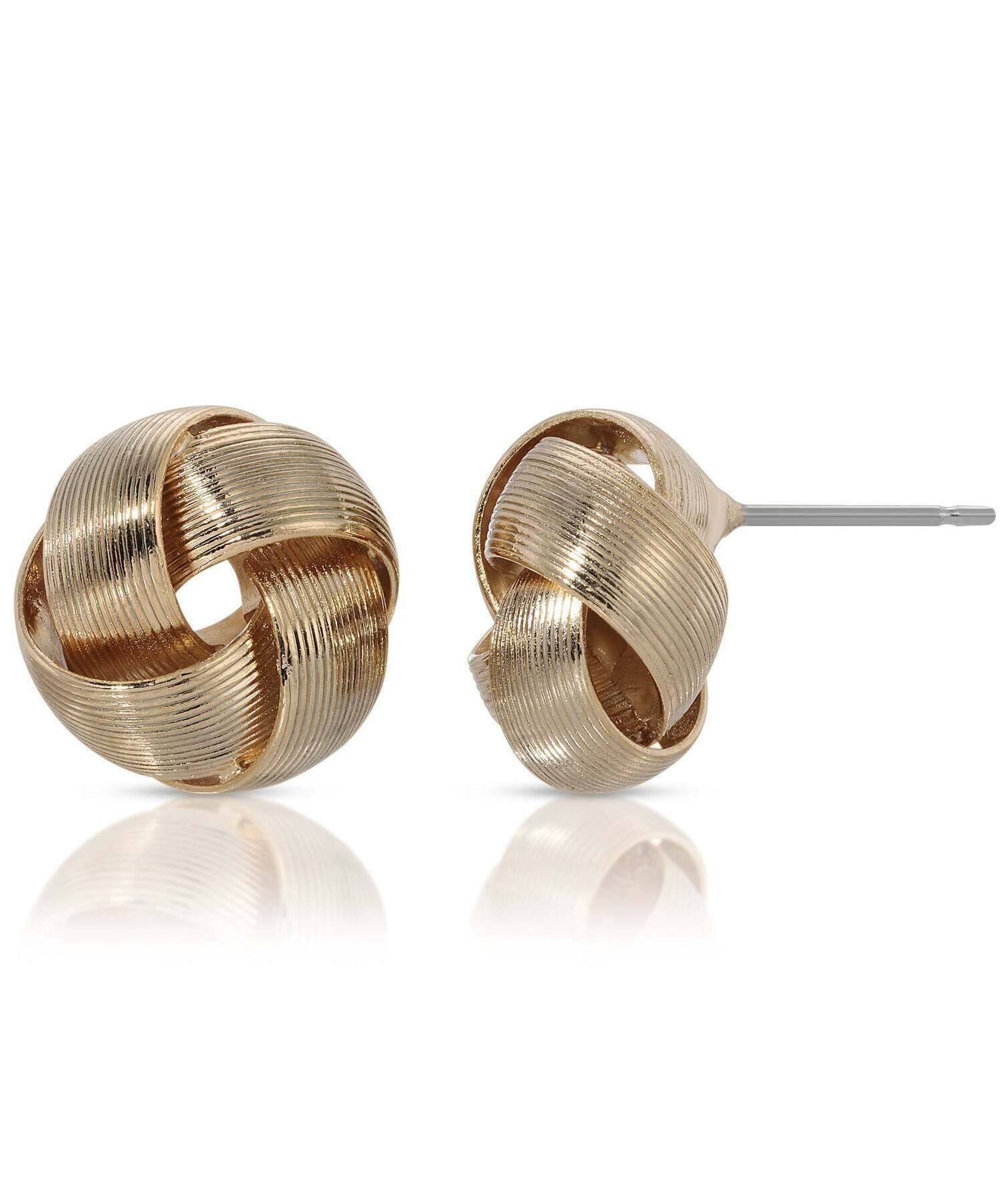 1928 Jewelry Round Love Knot Stud Earrings
