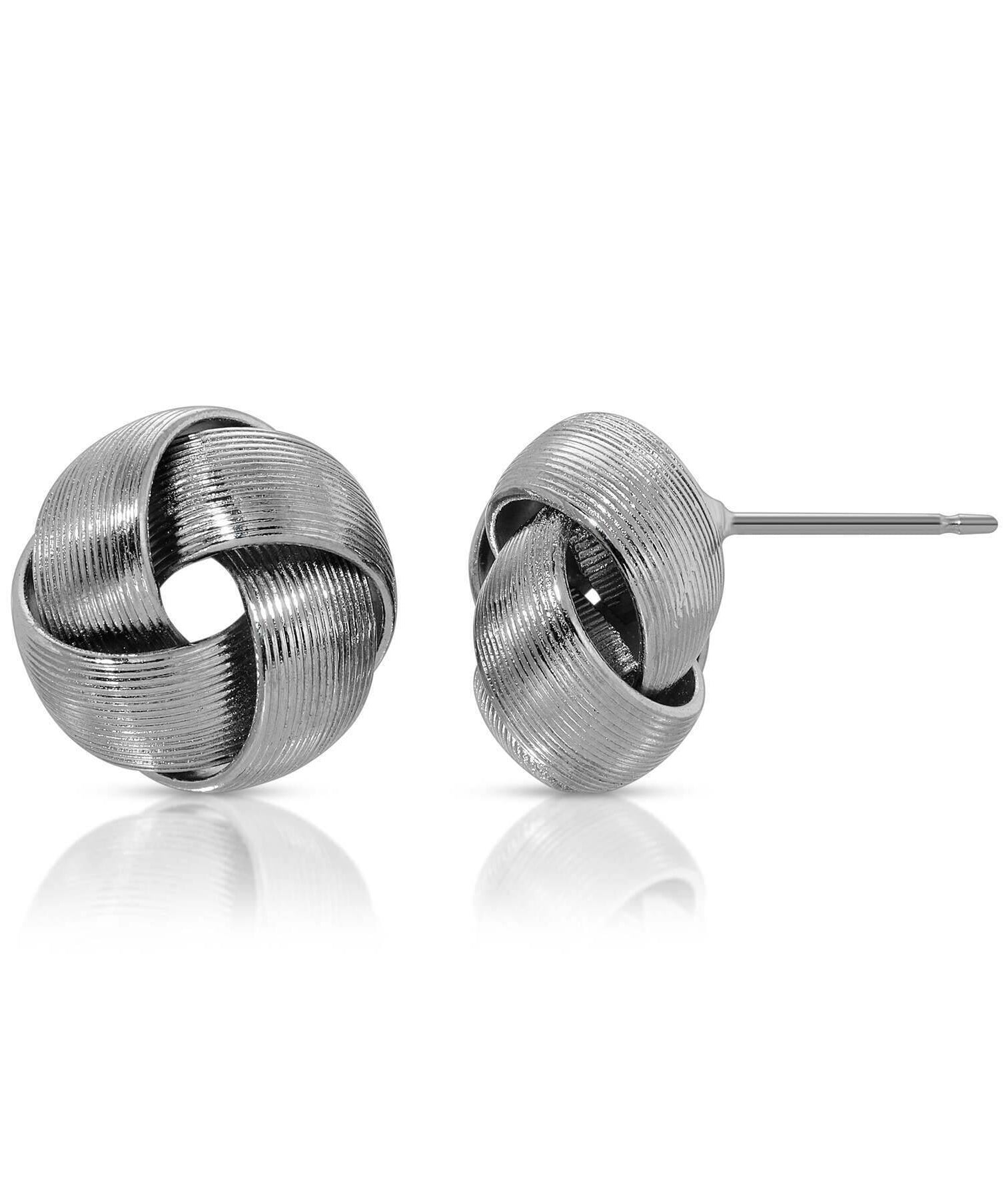 1928 Jewelry Round Love Knot Stud Earrings