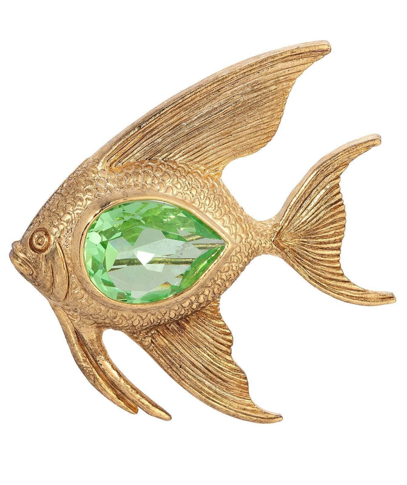 1928 Jewelry Crystal Angel Fish Pin