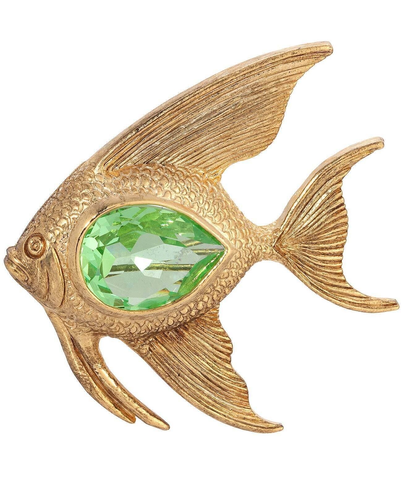 1928 Jewelry Crystal Angel Fish Pin