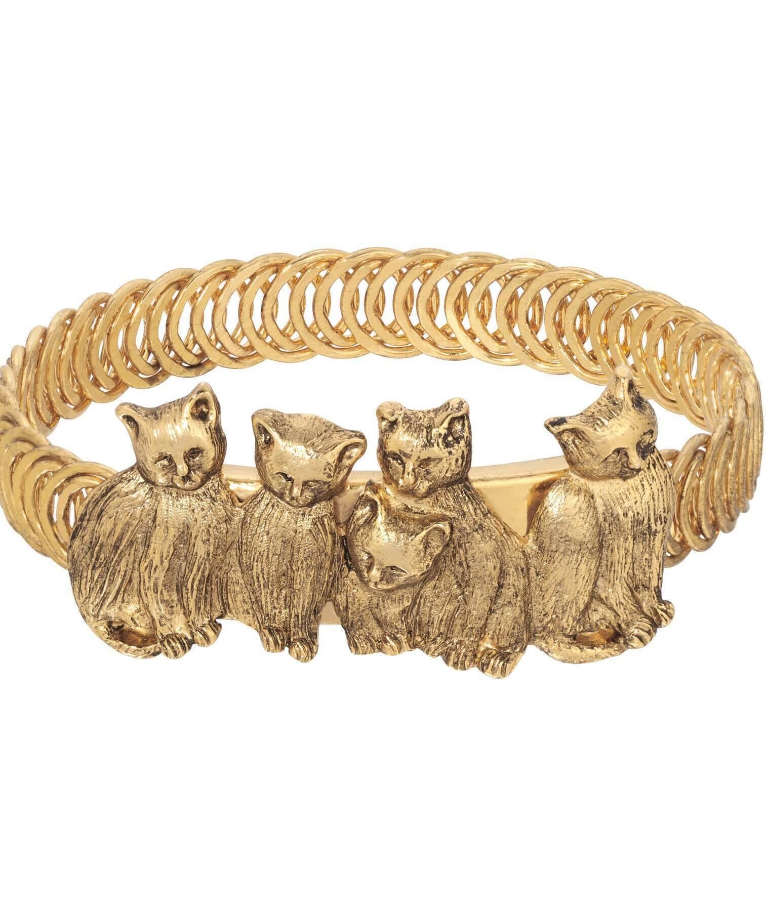 1928 Jewelry Cat Friends Belt Bracelet