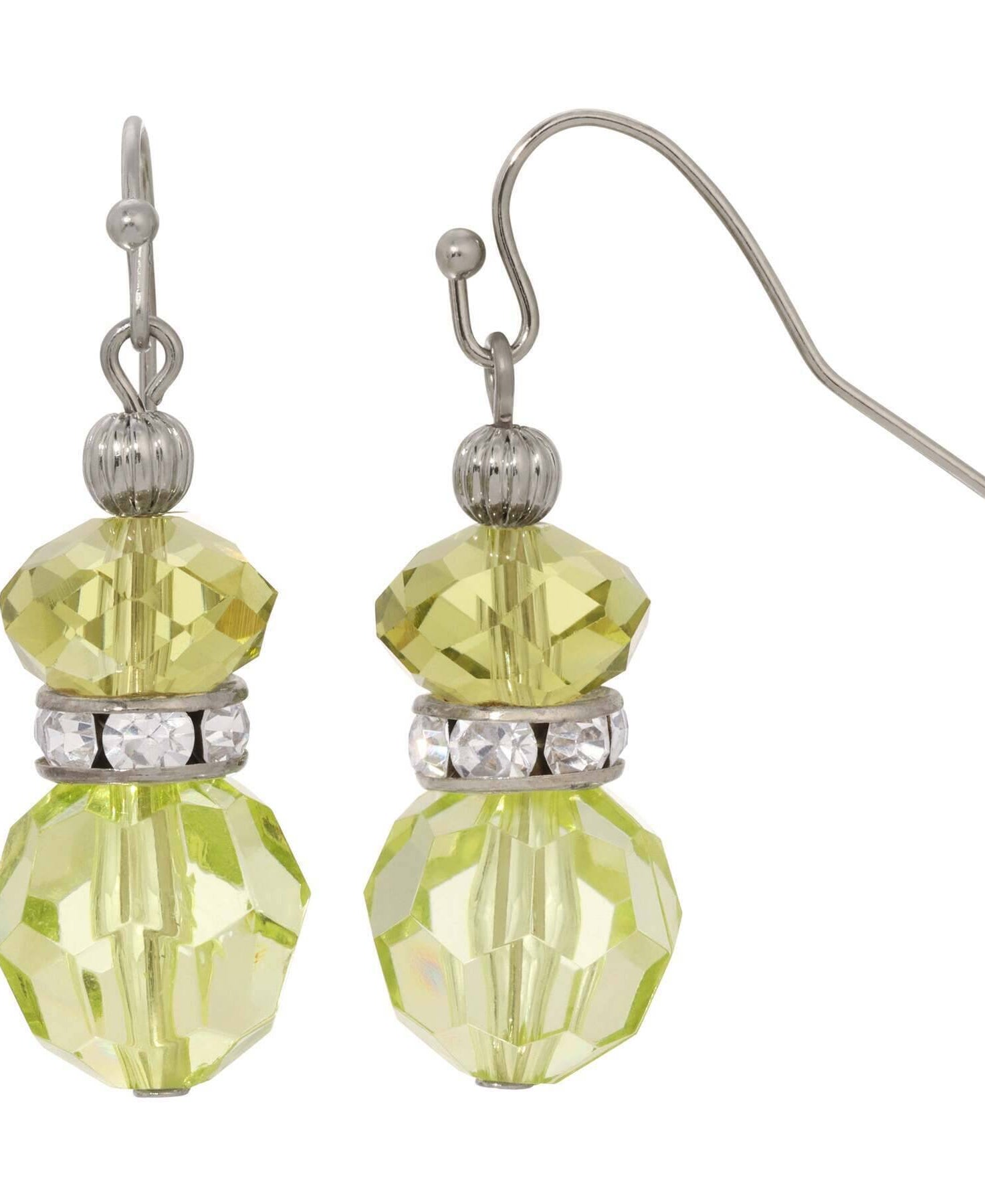 1928 Jewelry Dual Elegance Crystal Drop Earrings