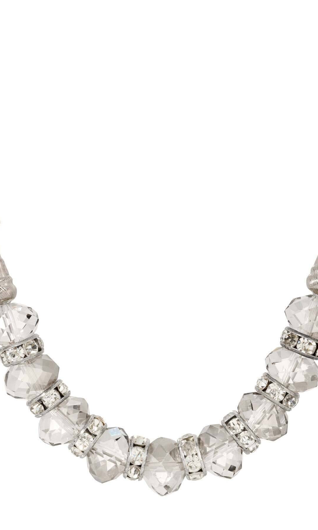 1928 Jewelry Luxueuse Crystal Beaded Chain Necklace 16" + 3" Extension