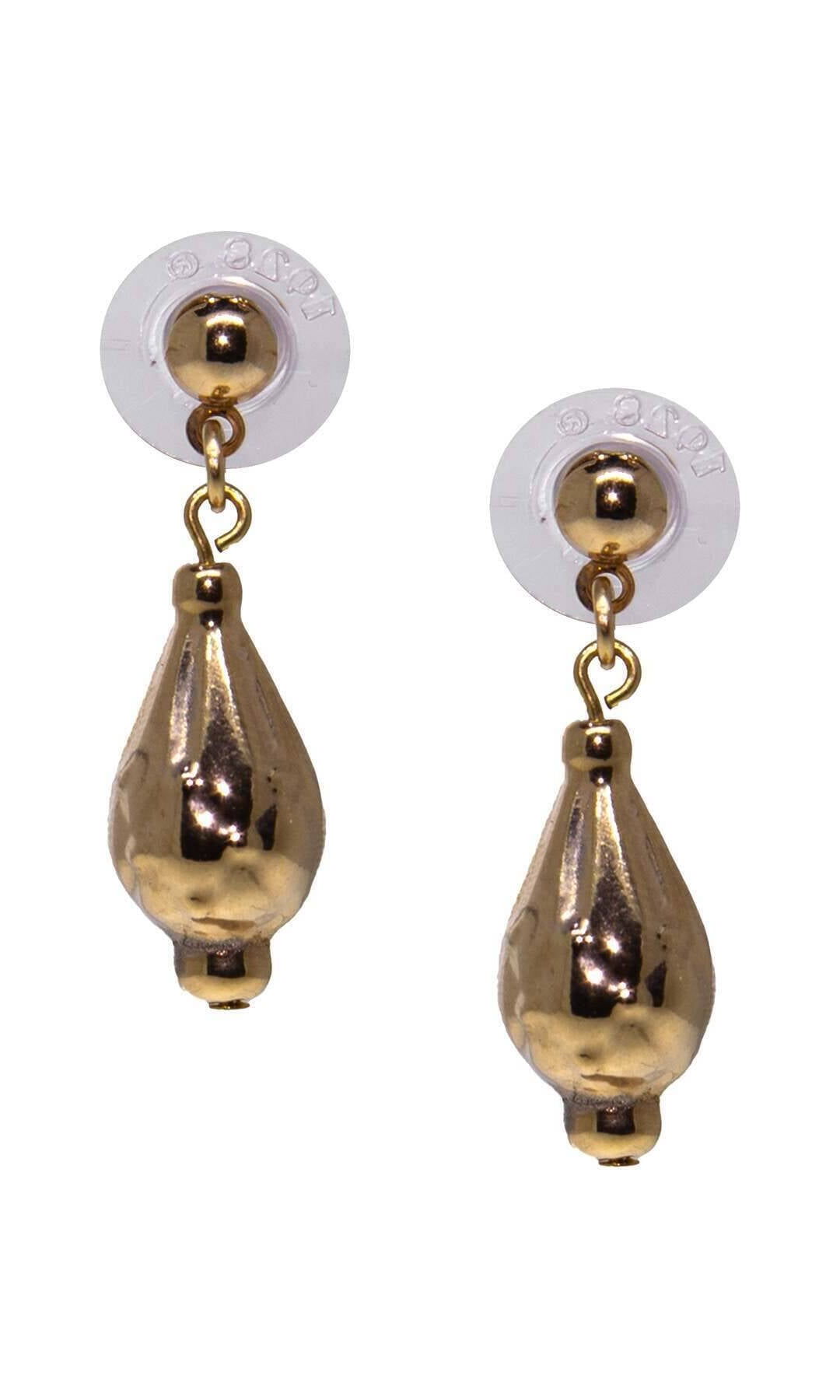 1928 Jewelry Polished Gold Post Teardrop Earrings