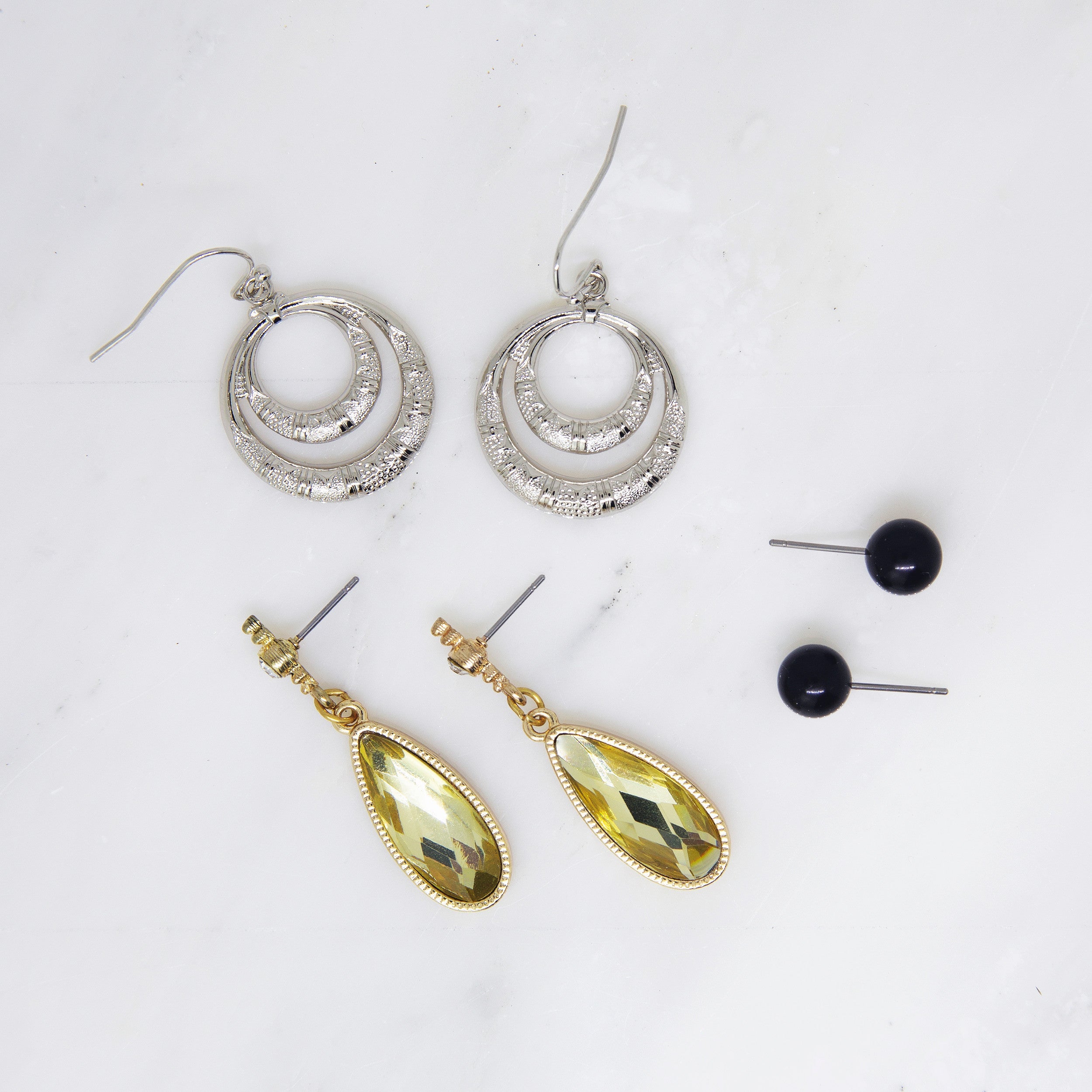 1928 Jewelry $80 Value Mystery Jewelry Package of Three Earrings