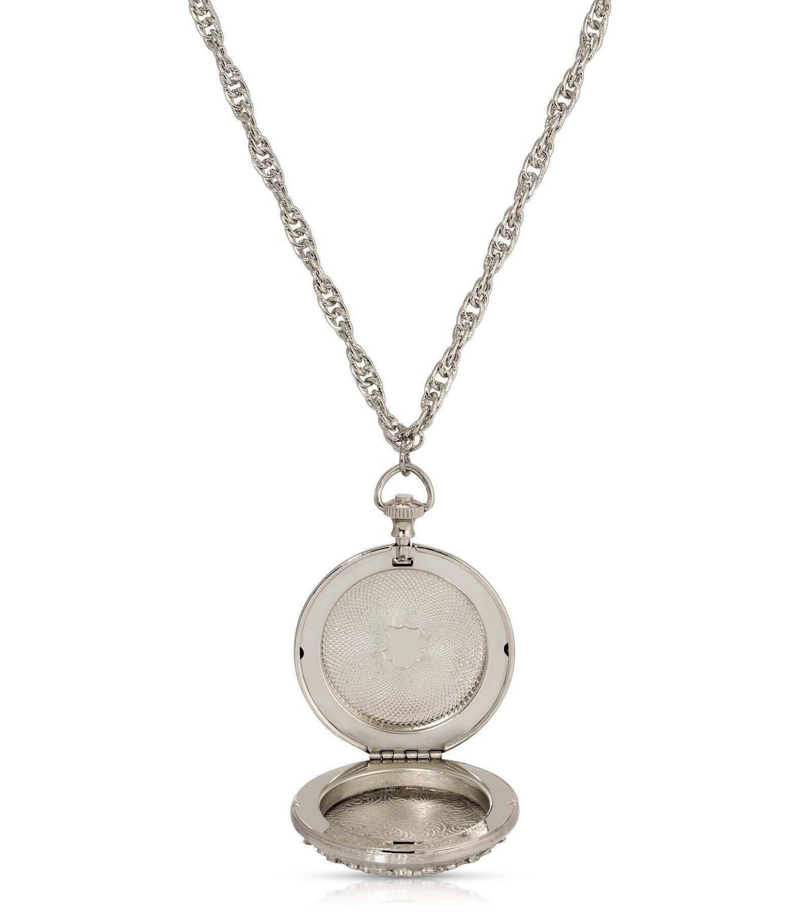 Symbols Of Faith Starburst Crystal Enamel Round Locket Necklace 28"