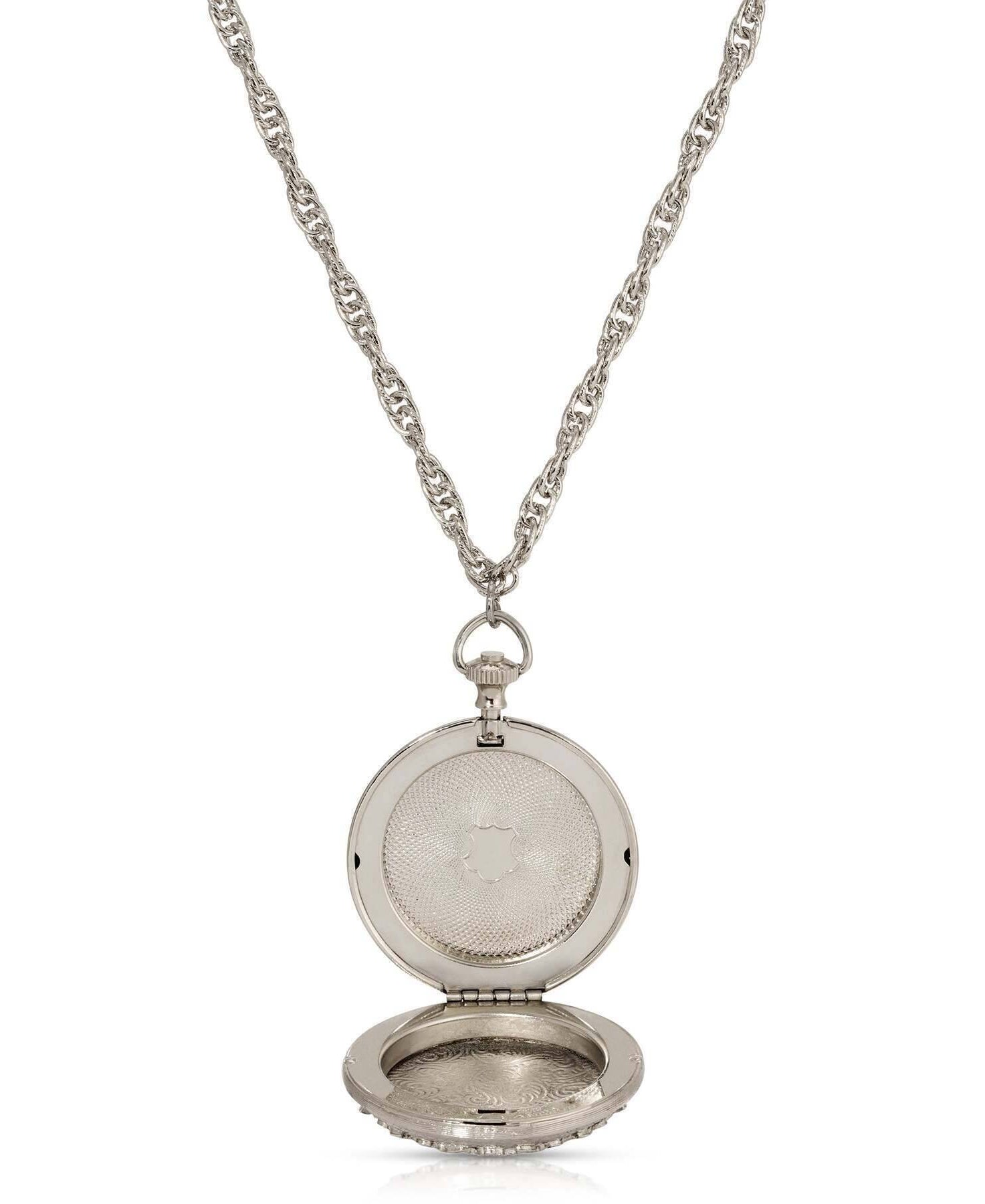 Symbols Of Faith Starburst Crystal Enamel Round Locket Necklace 28"