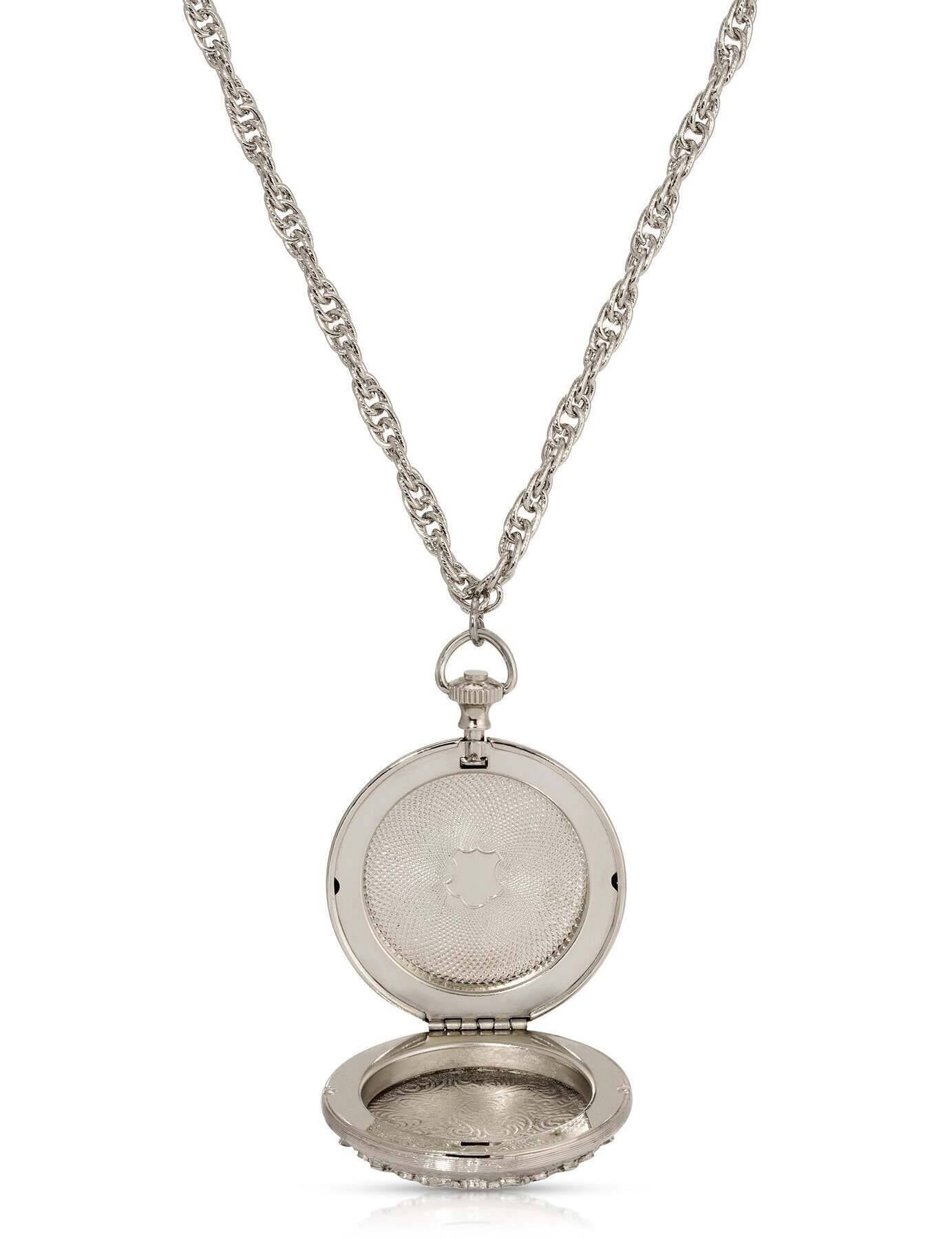 Symbols Of Faith Starburst Crystal Enamel Round Locket Necklace 28"