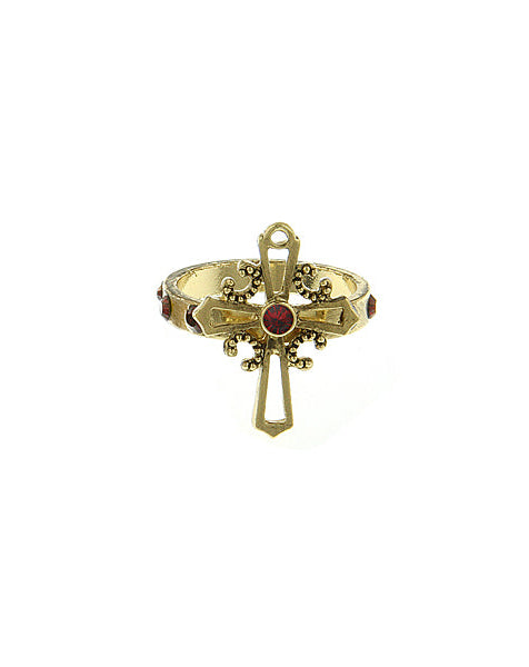 Symbols Of Faith Carded Red Cross Ring