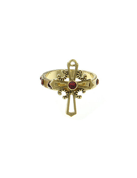Symbols Of Faith Carded Red Cross Ring