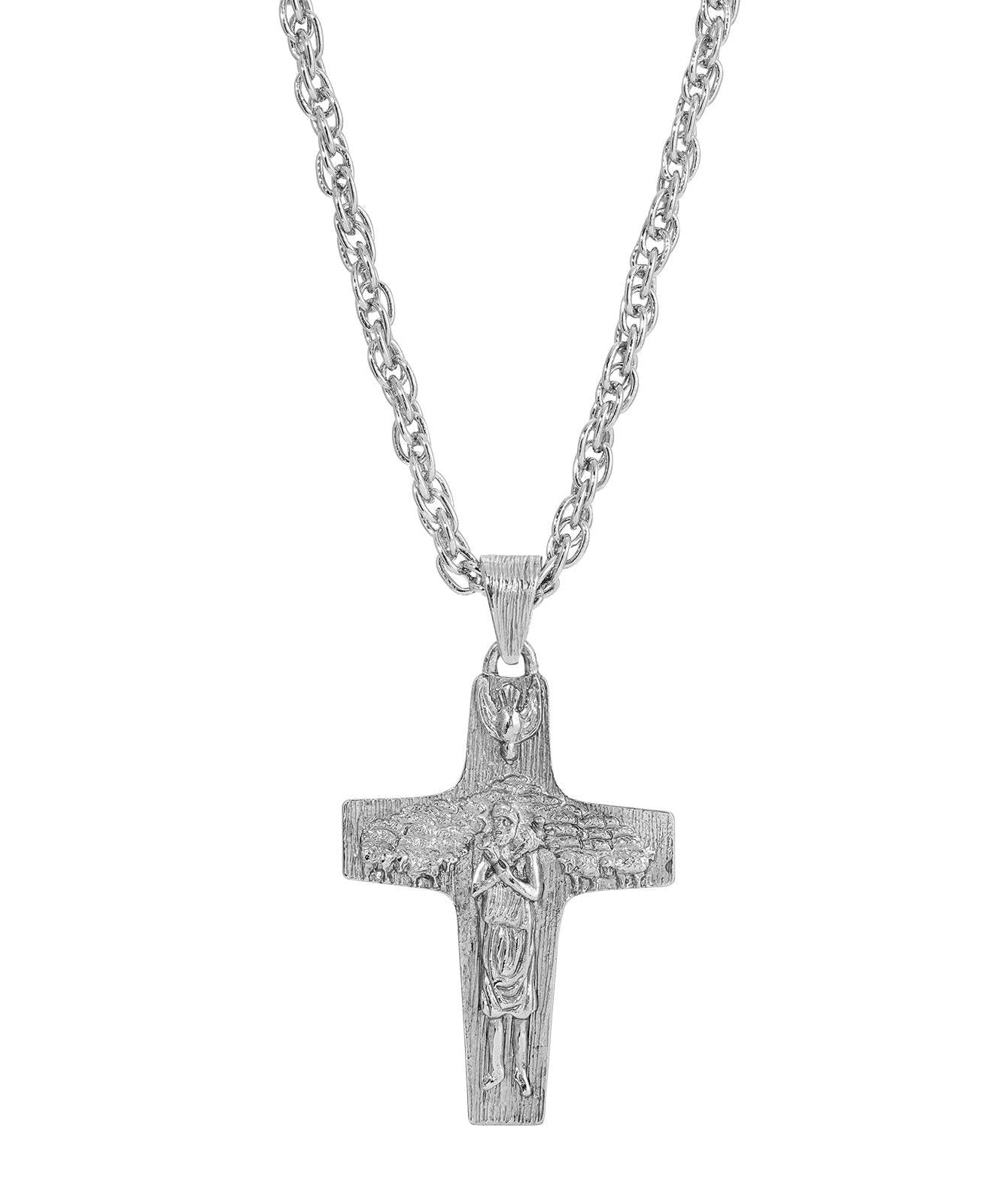 Symbols Of Faith Pope Francis Pendant Necklace 26"