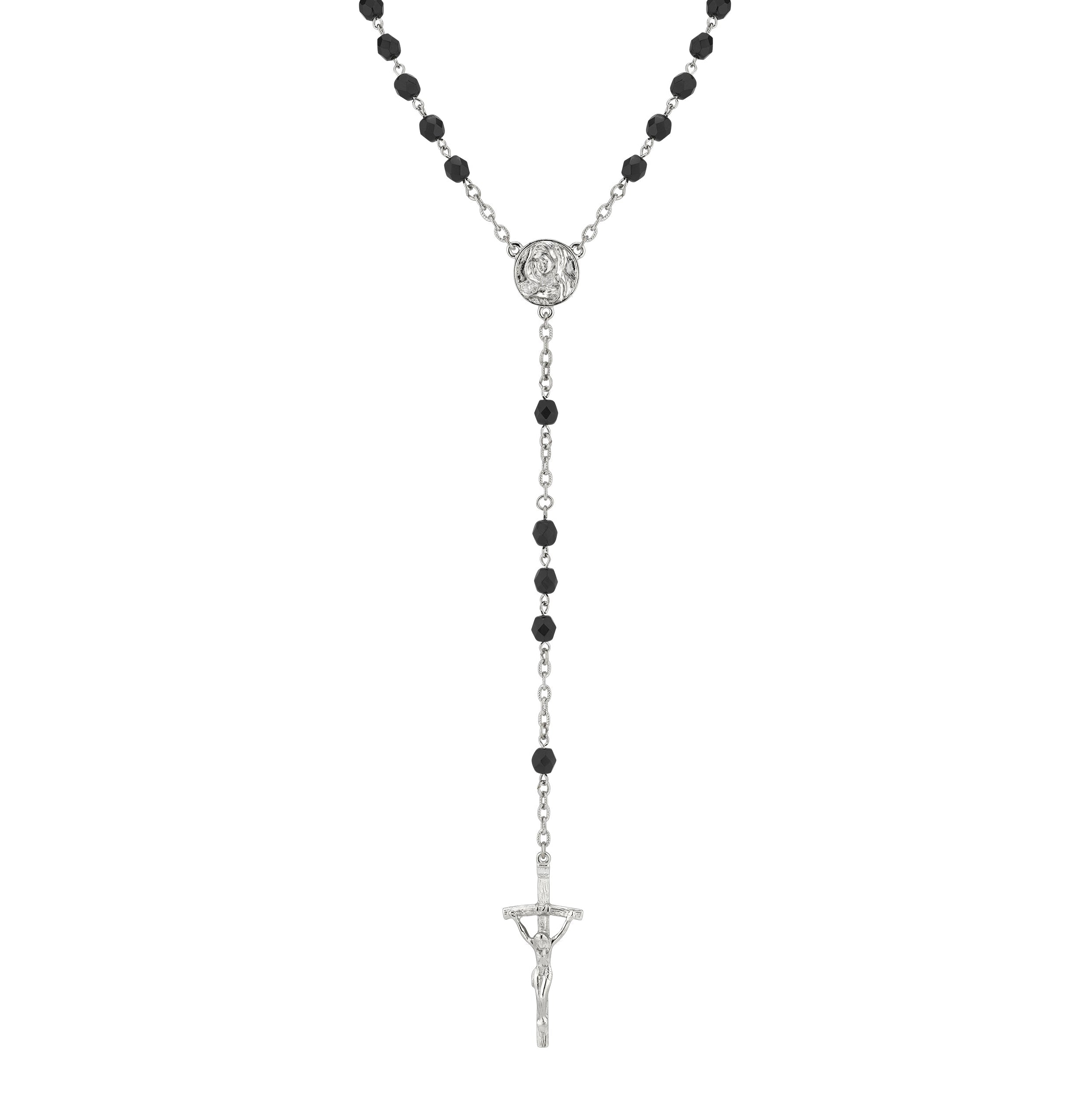 Symbols Of Faith Inspired Papal Pastoral Staff Beaded Rosary