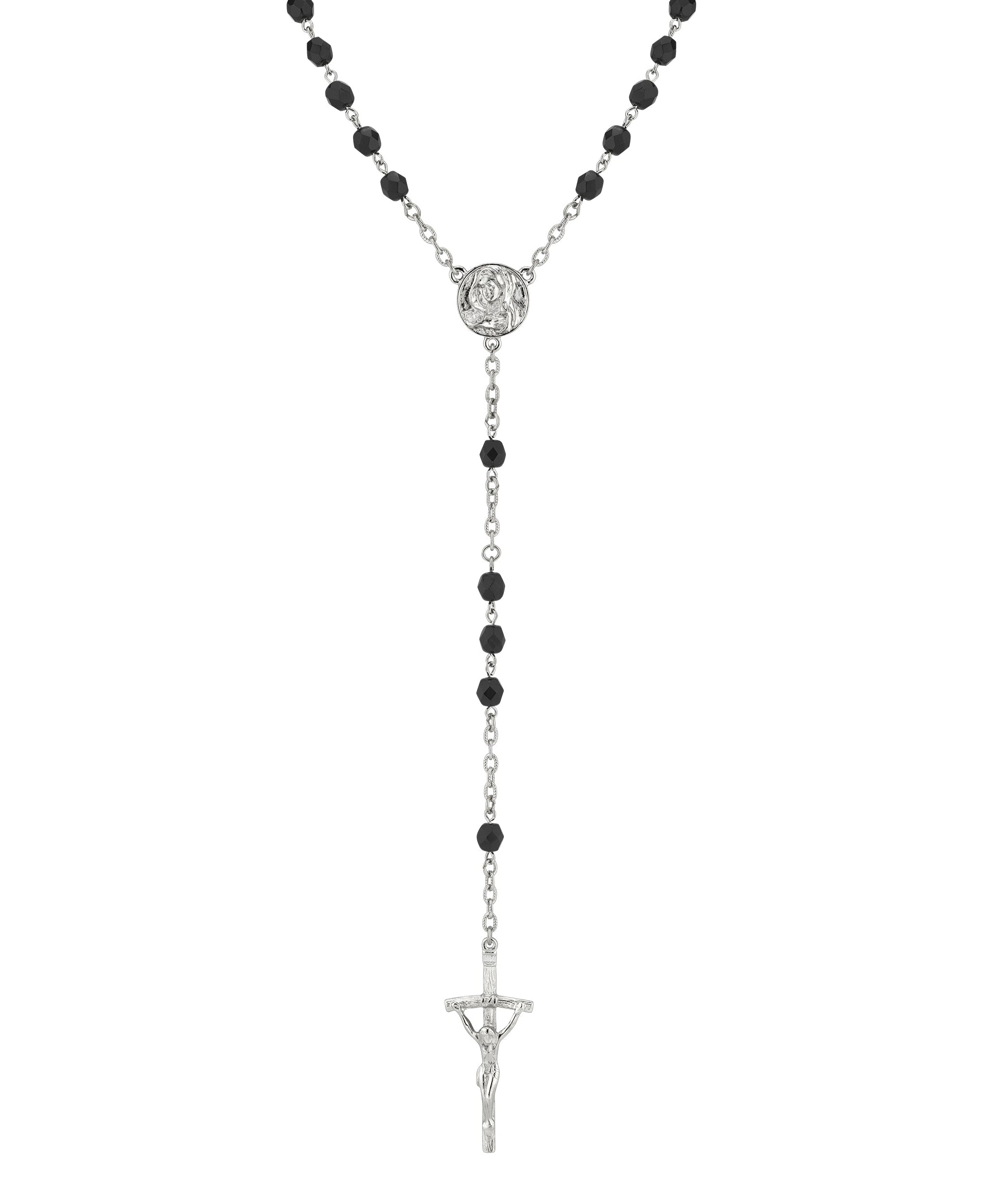 Symbols Of Faith Inspired Papal Pastoral Staff Beaded Rosary