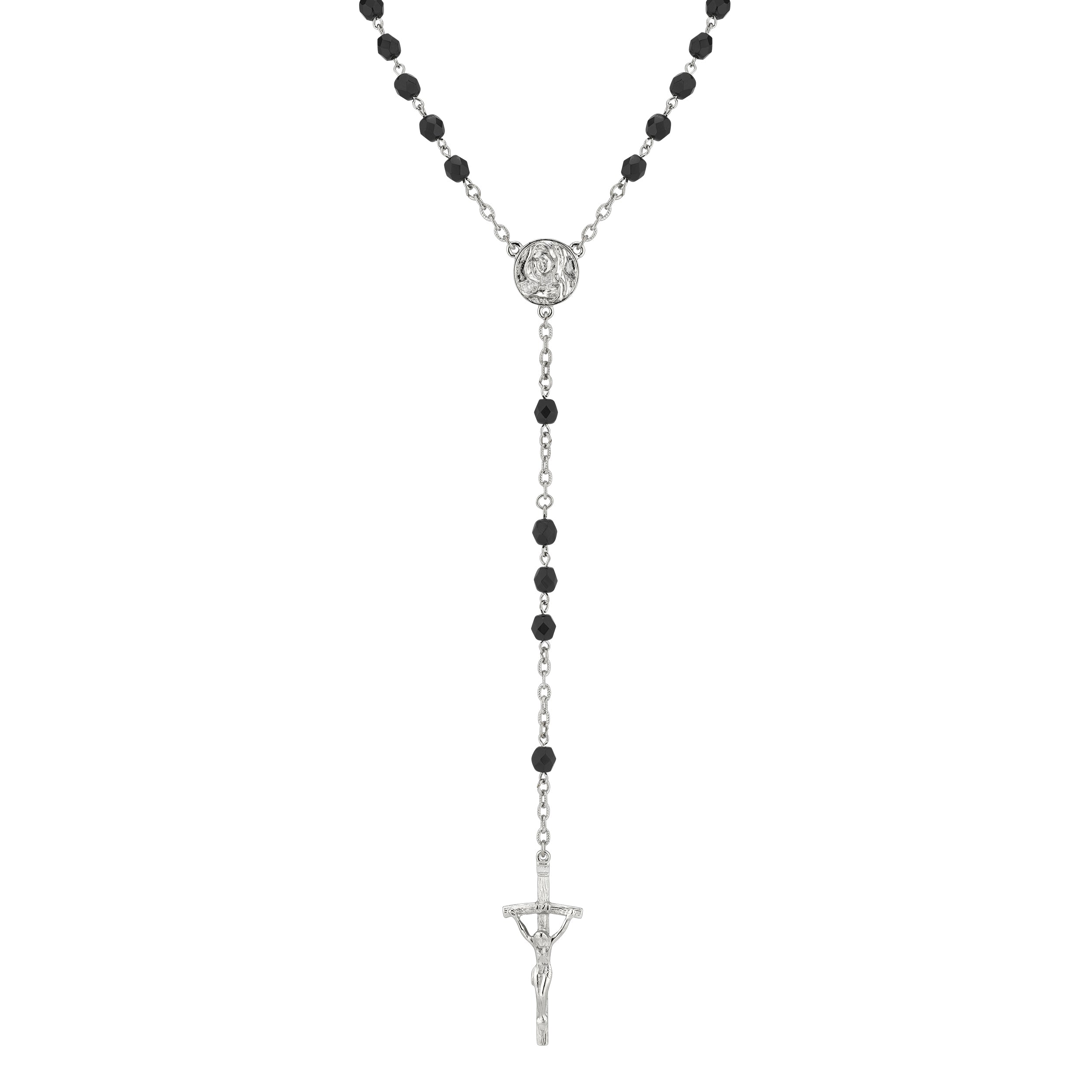 Symbols Of Faith Inspired Papal Pastoral Staff Beaded Rosary